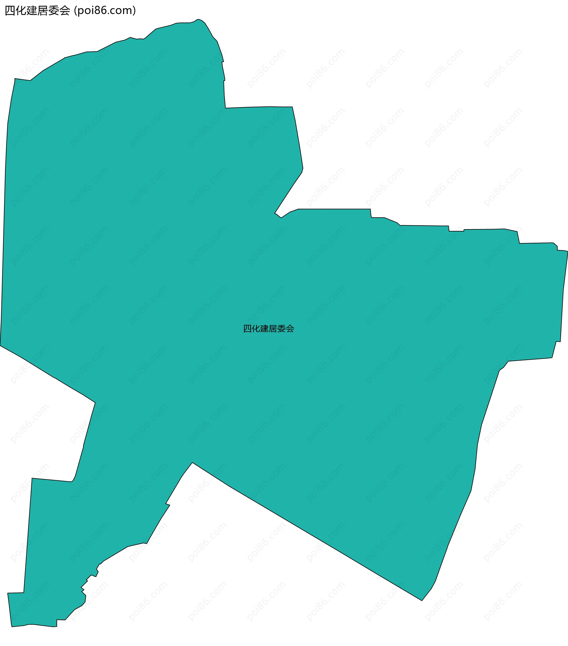 四化建居委会边界地图