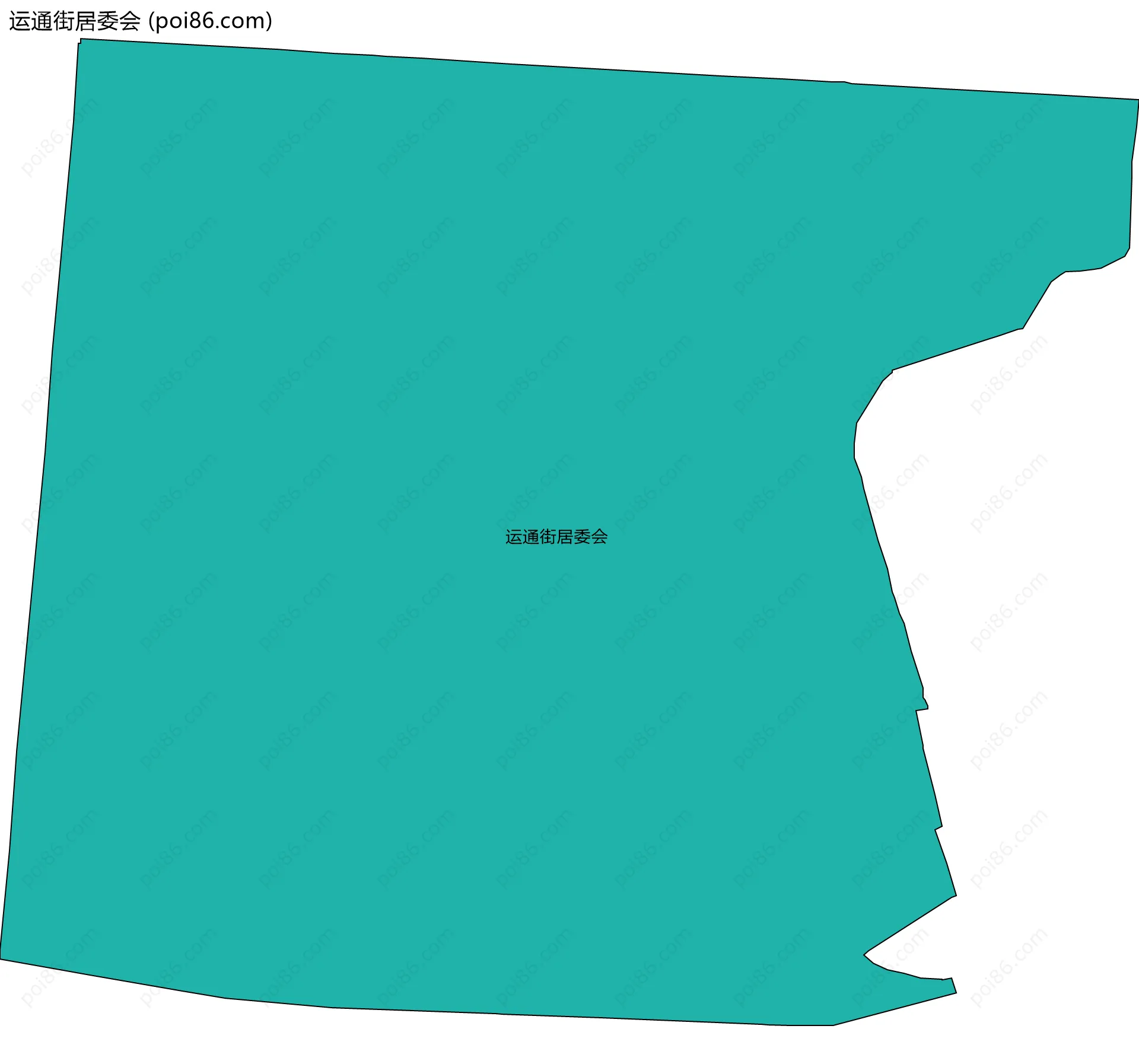 运通街居委会边界地图