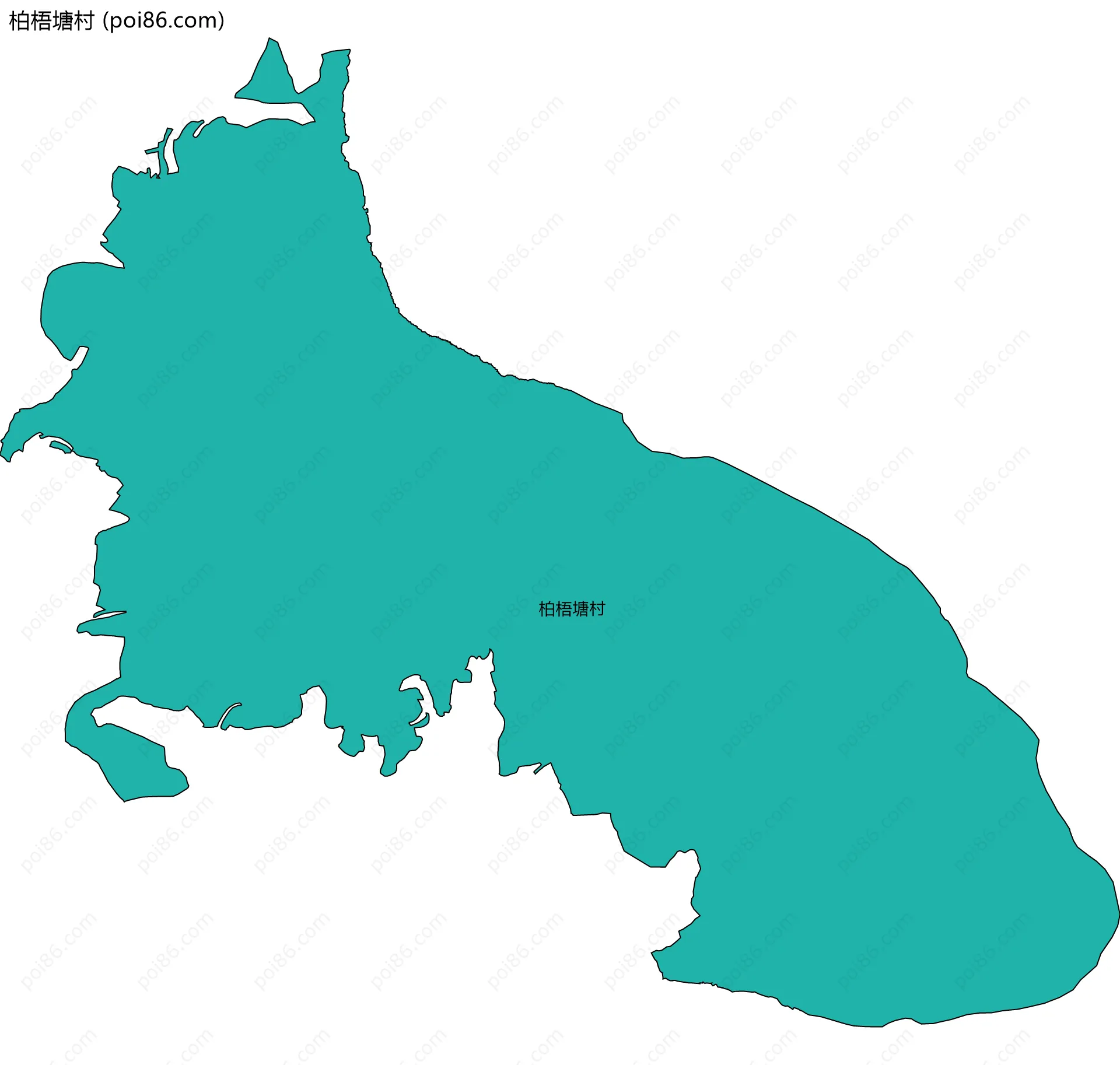 柏梧塘村边界地图