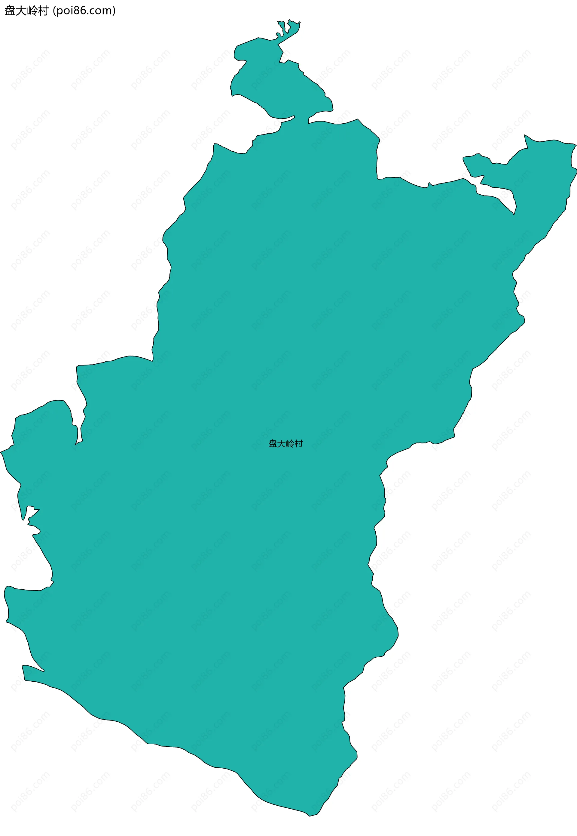 盘大岭村边界地图