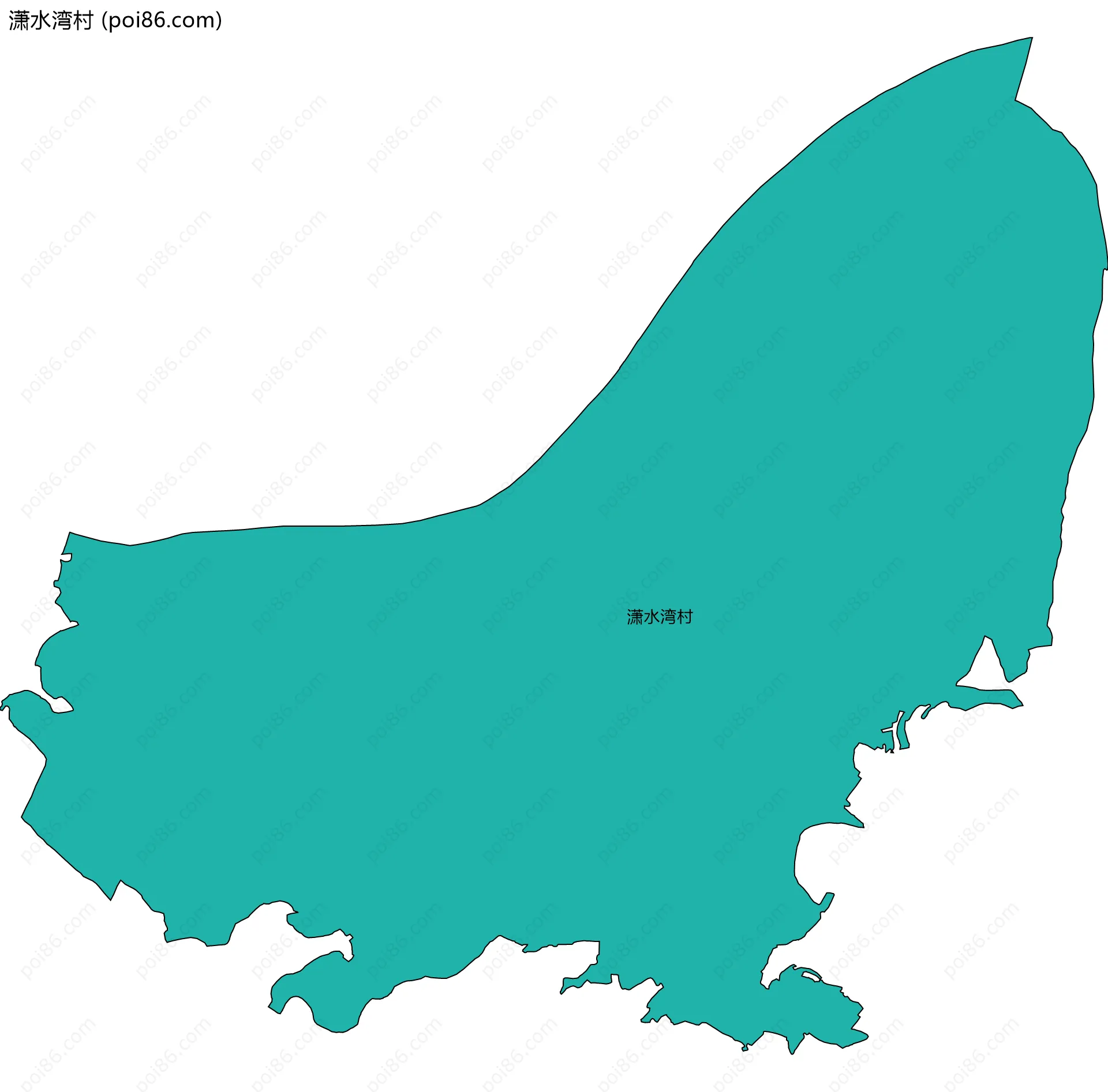 潇水湾村边界地图