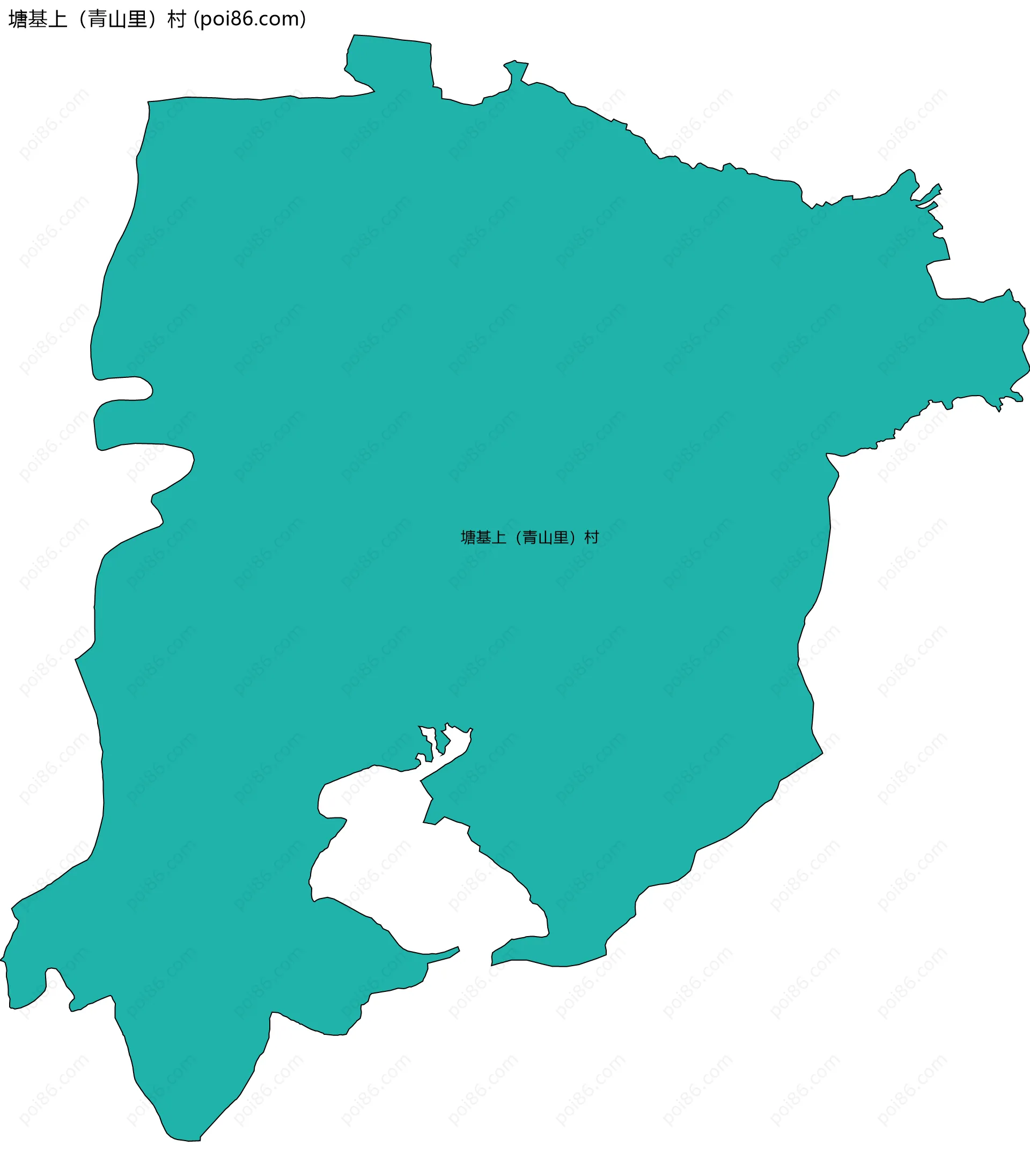 塘基上（青山里）村边界地图