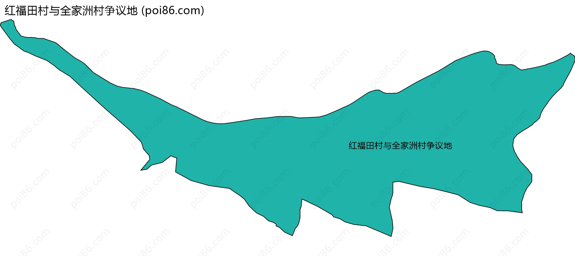 红福田村与全家洲村争议地边界地图