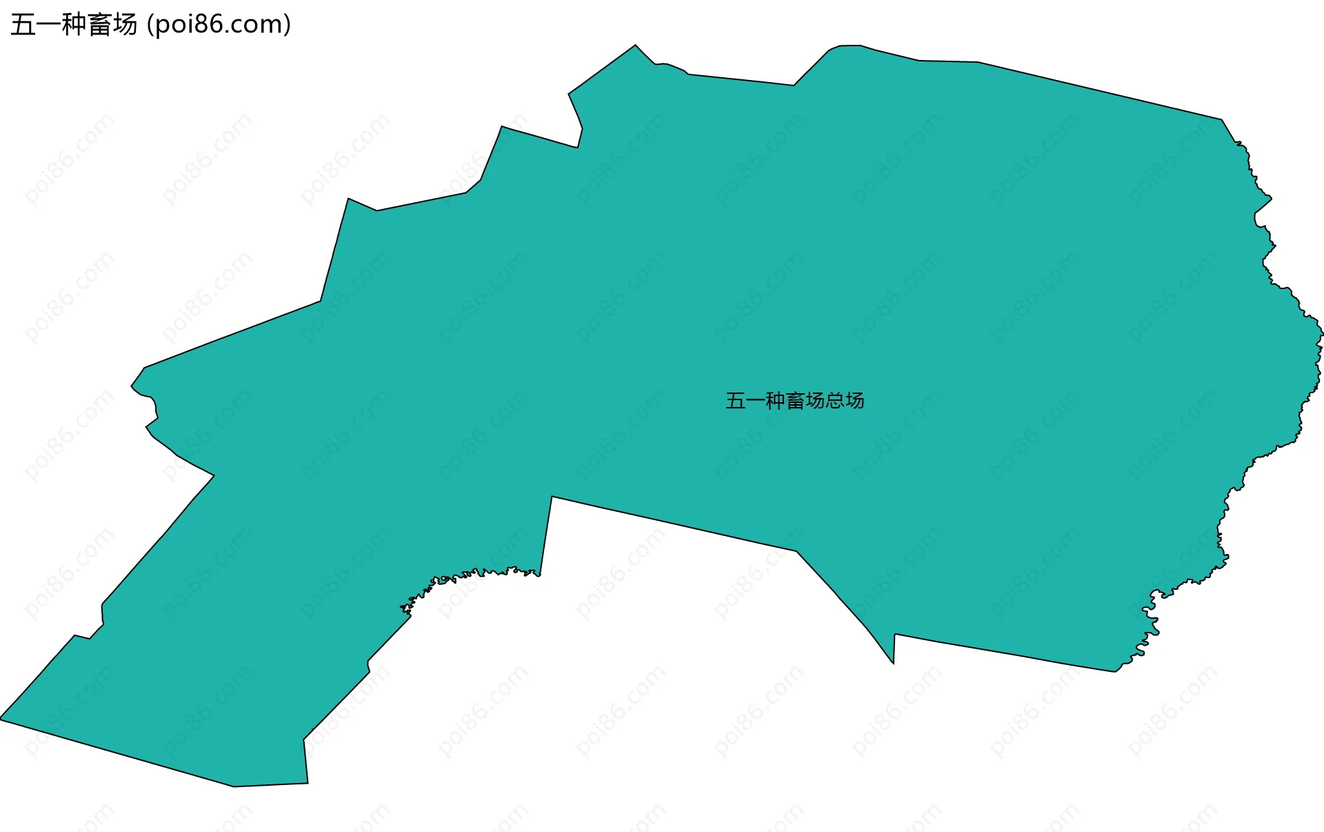 五一种畜场边界地图(五级行政区划)
