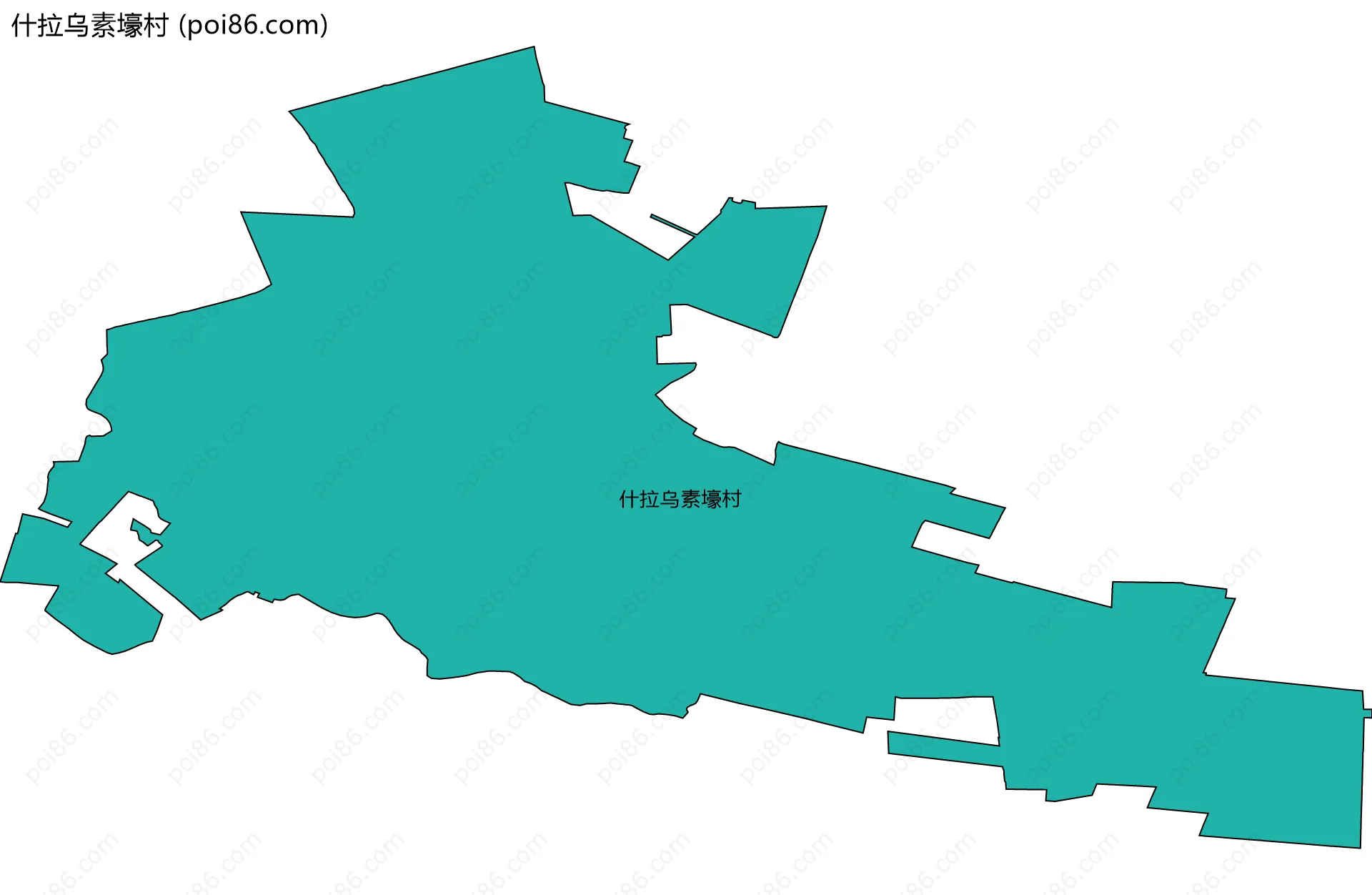 什拉乌素壕村边界地图