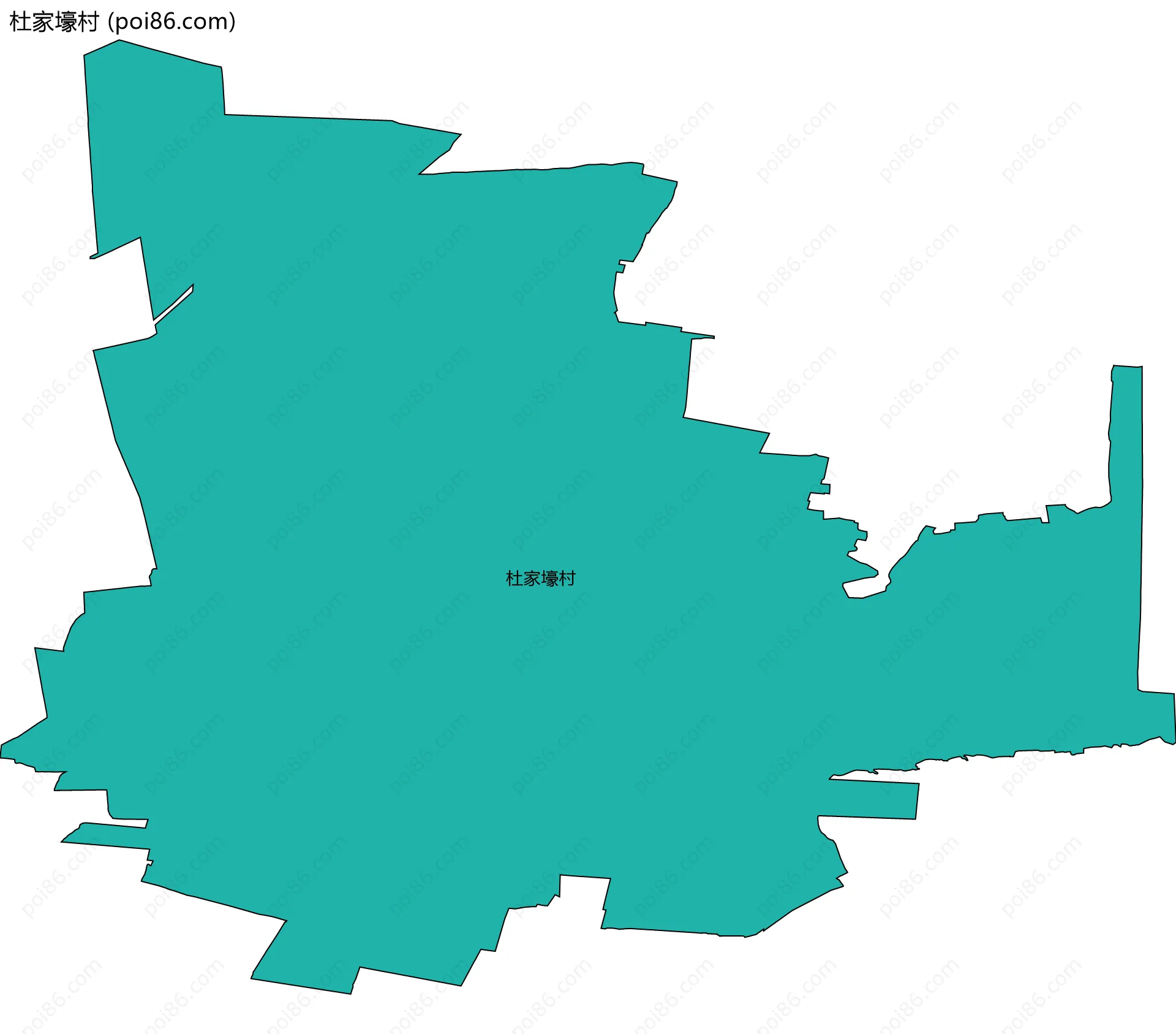 杜家壕村边界地图