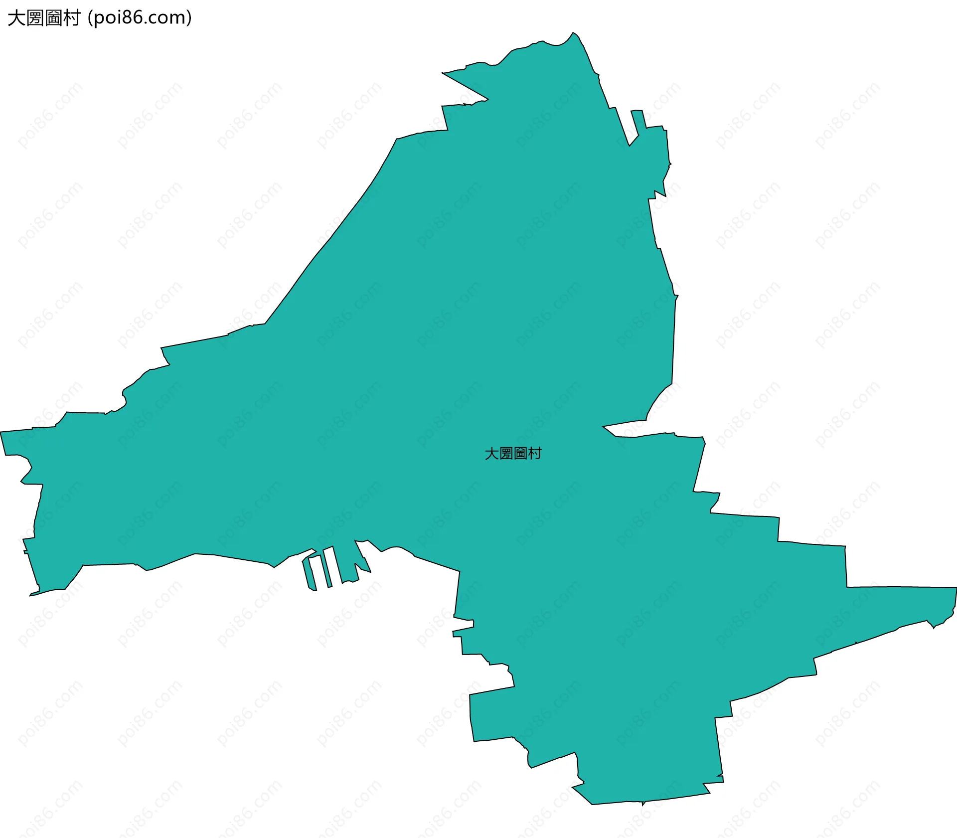 大圐圙村边界地图