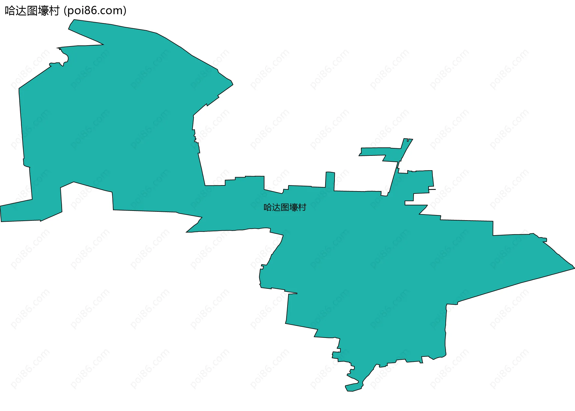 哈达图壕村边界地图