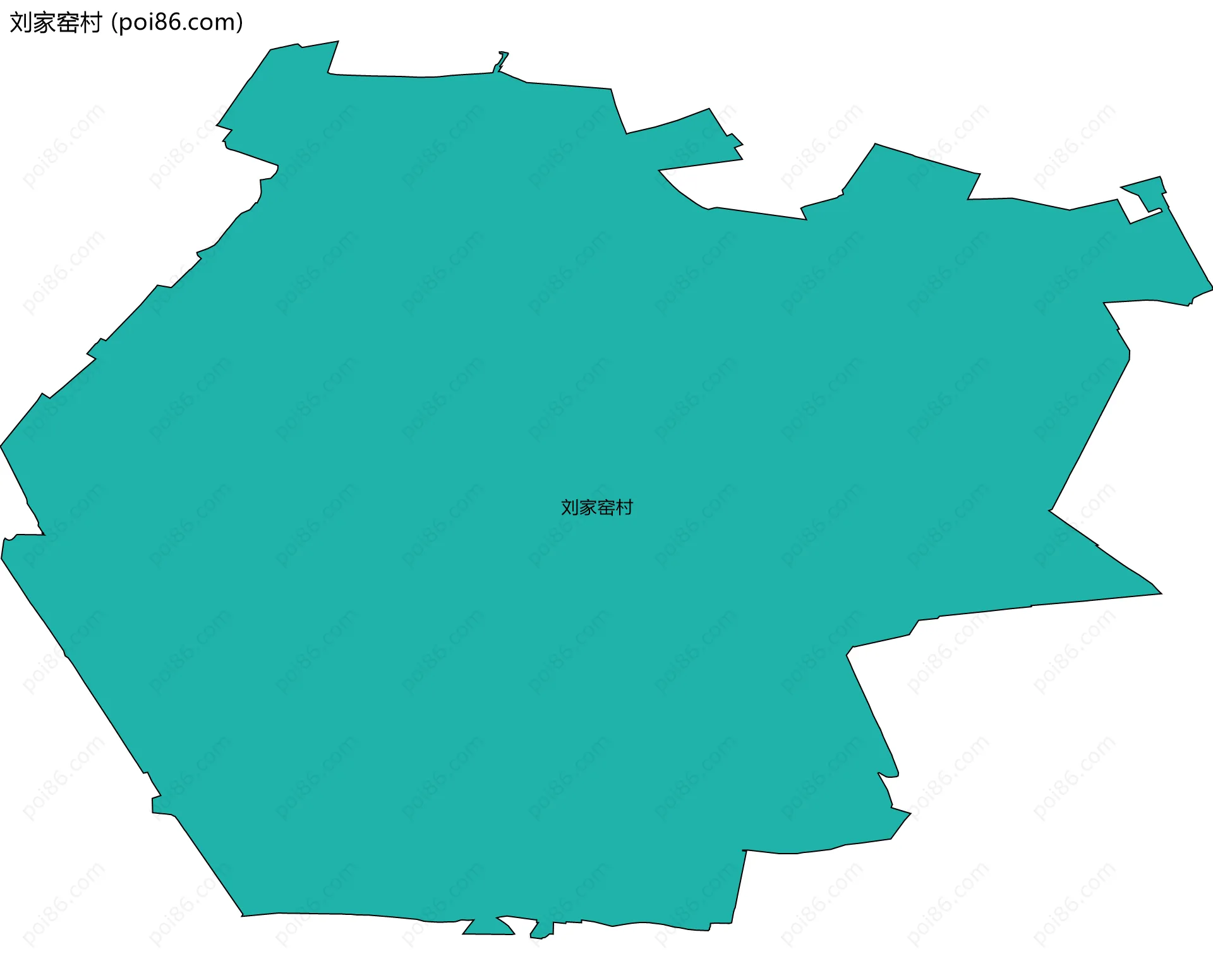 刘家窑村边界地图