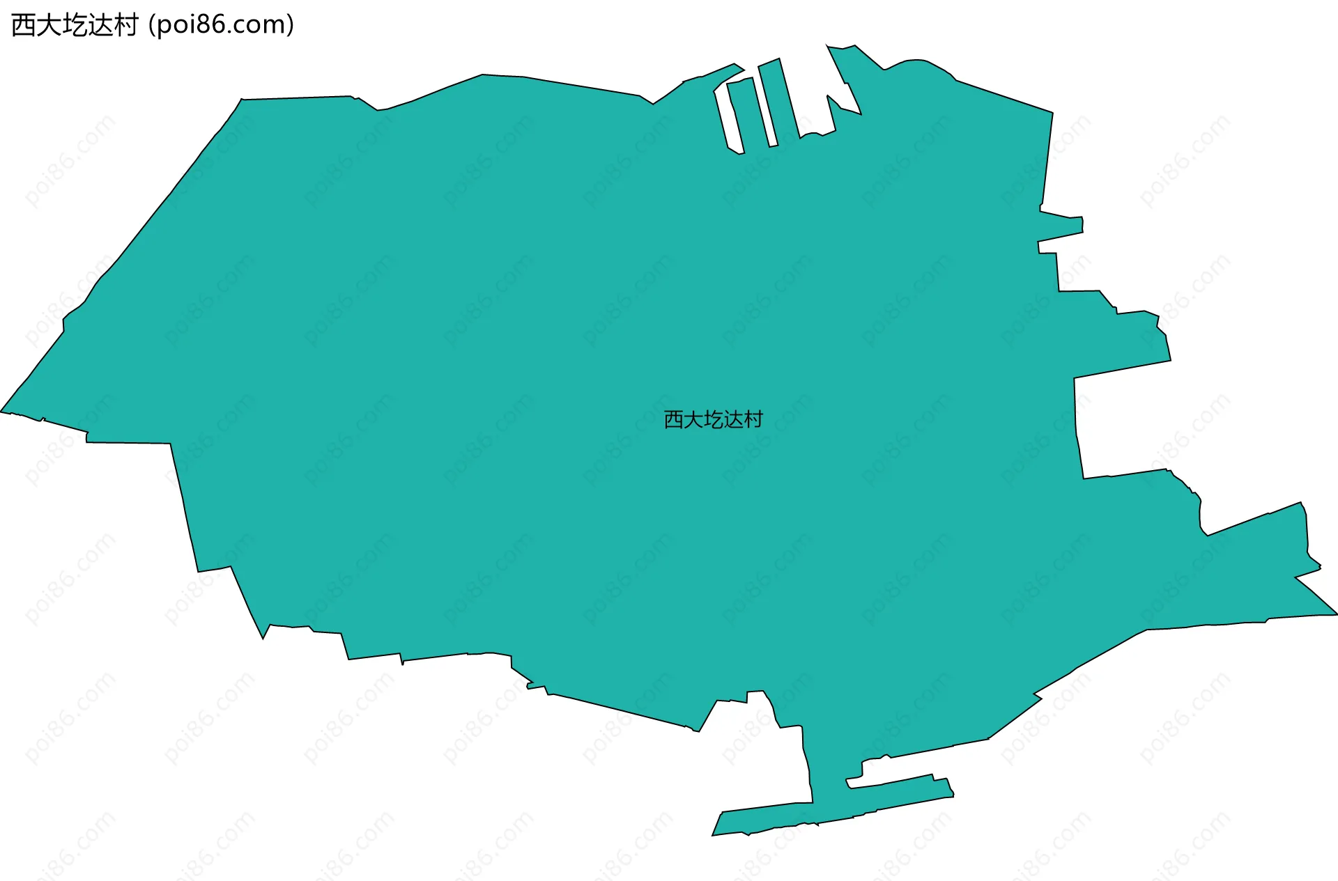 西大圪达村边界地图