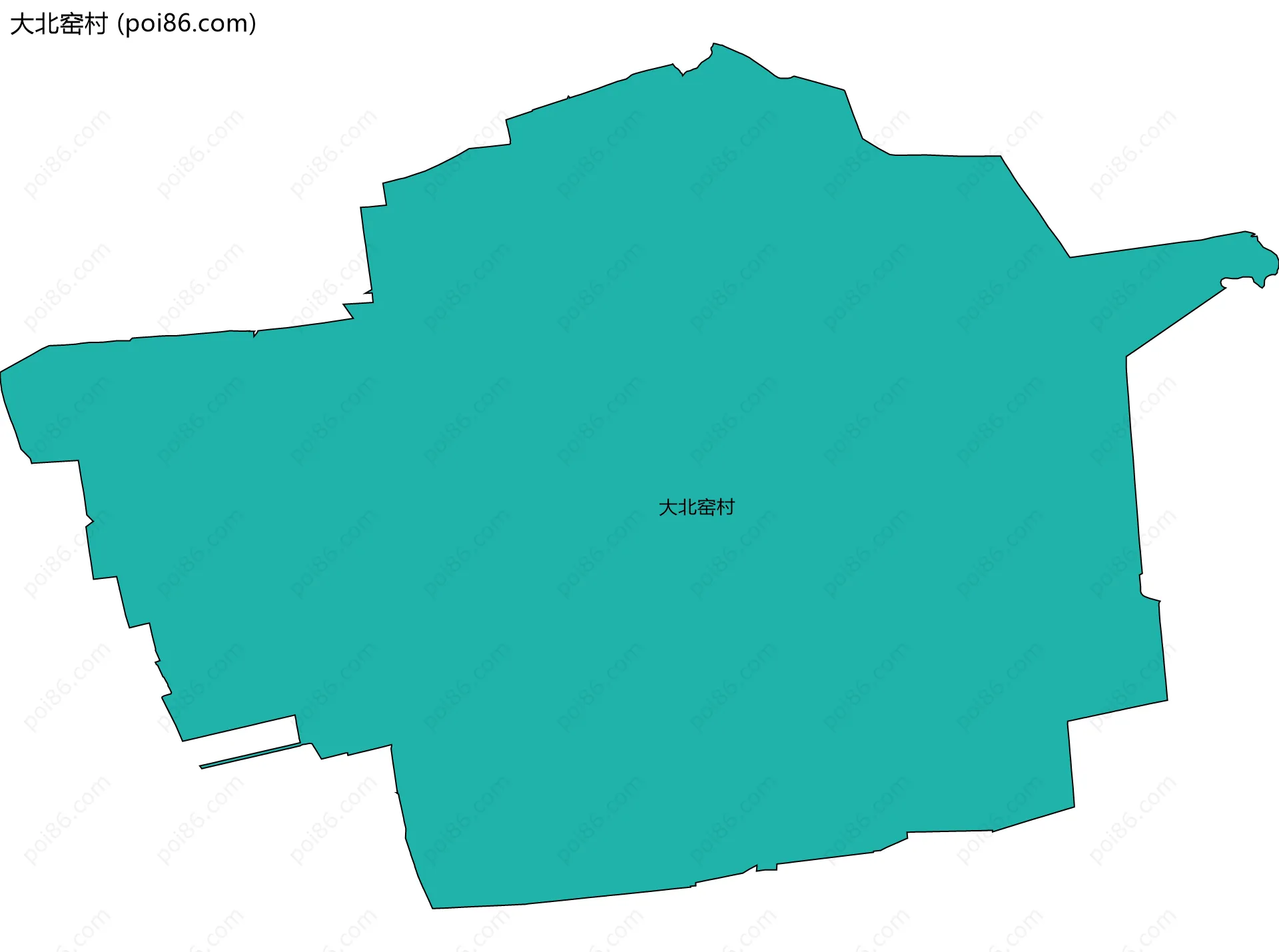 大北窑村边界地图