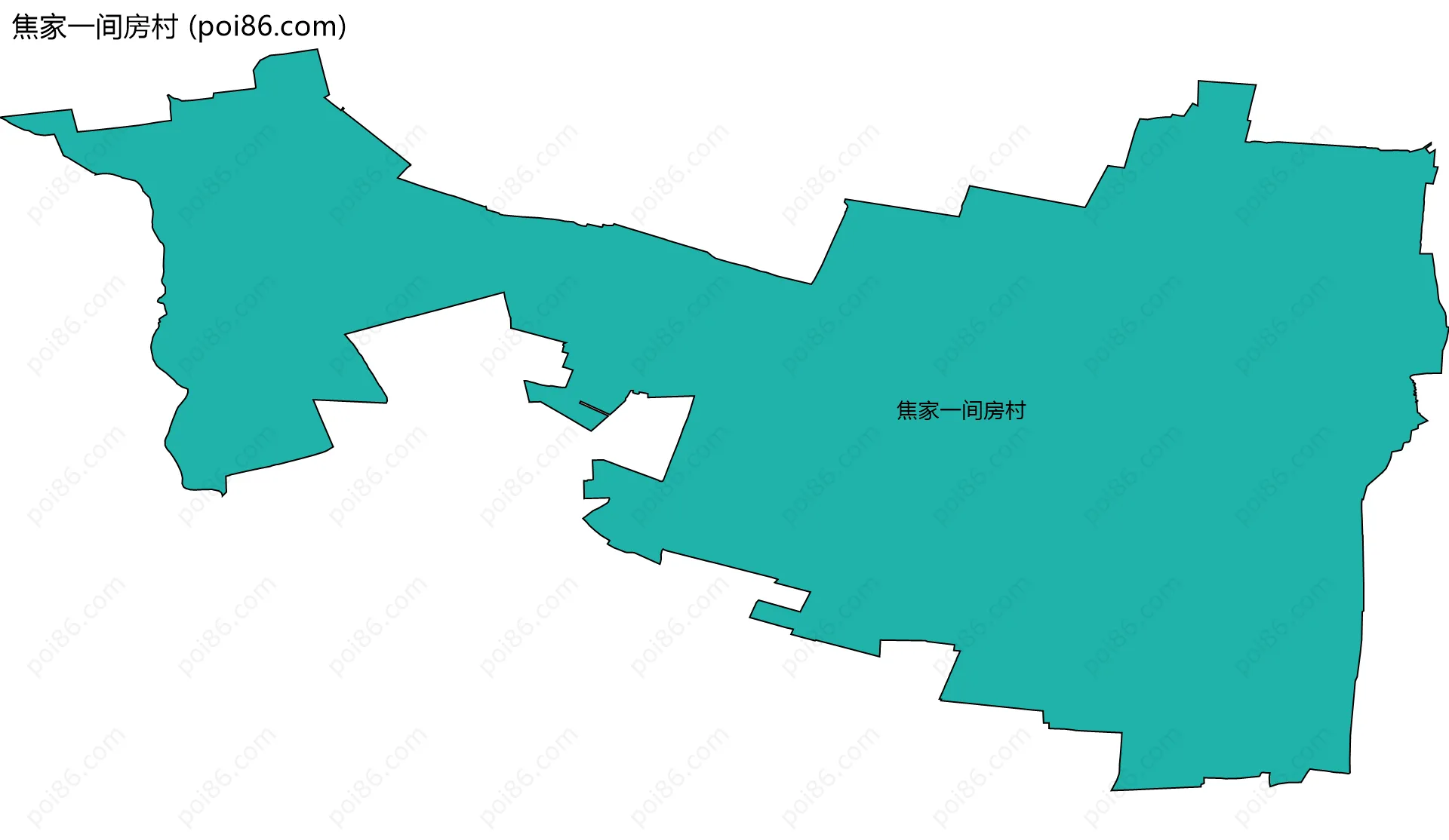 焦家一间房村边界地图