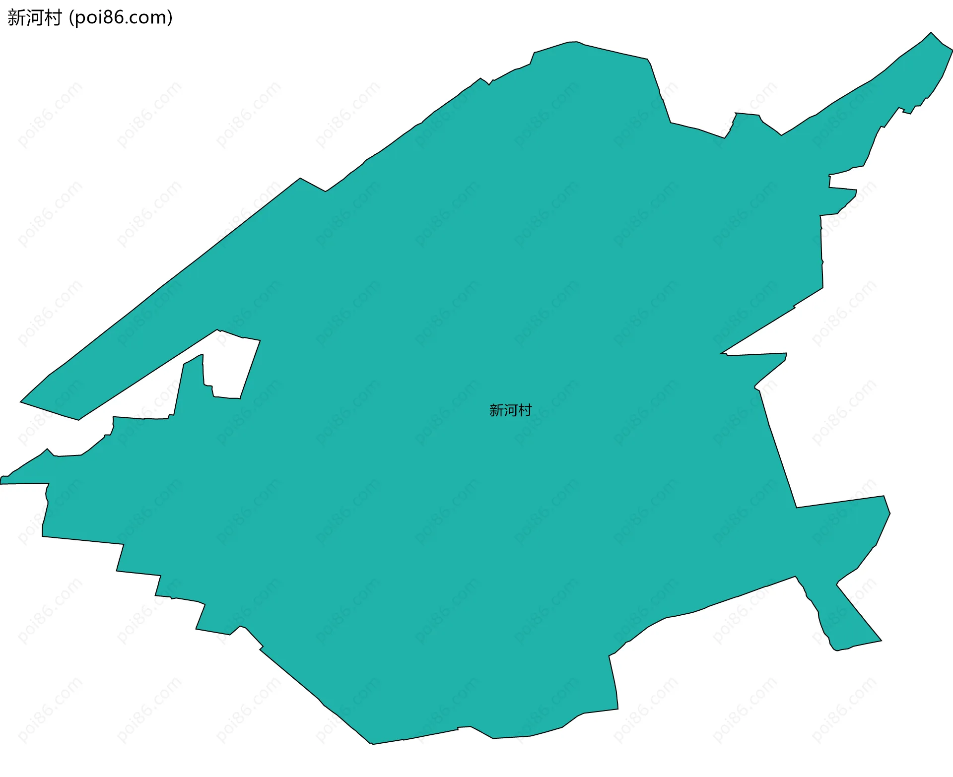 新河村边界地图