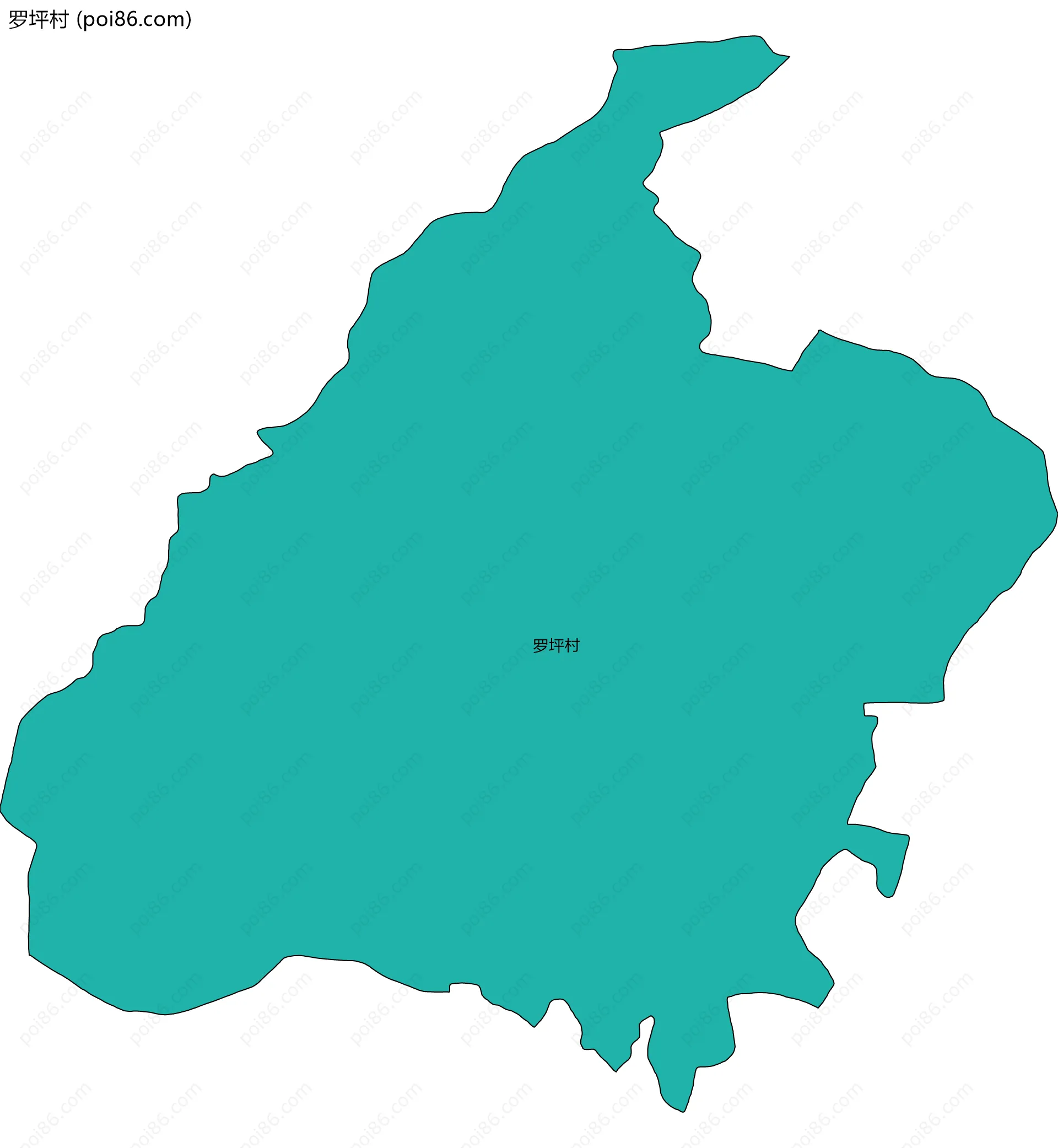 罗坪村边界地图