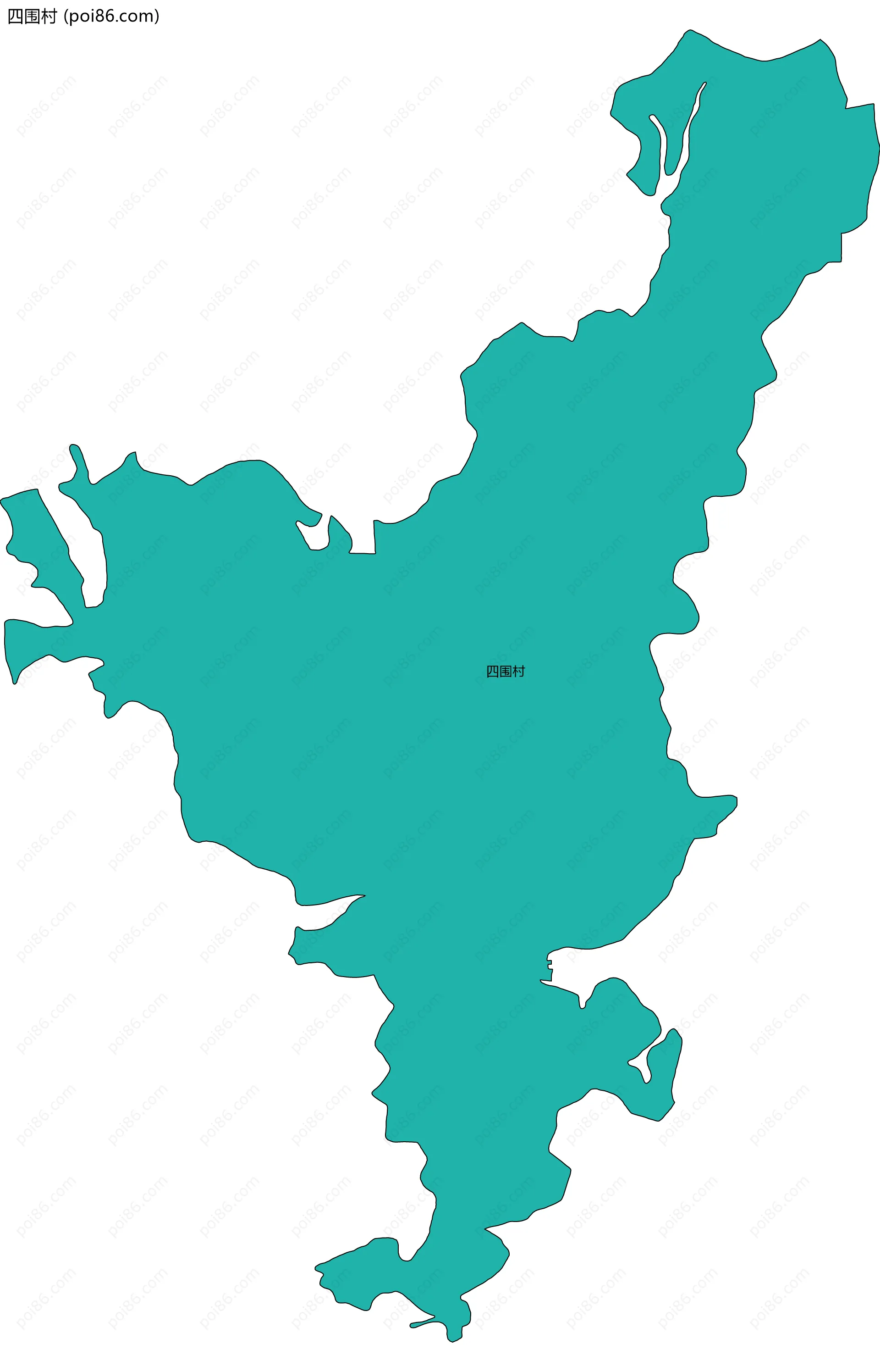 四围村边界地图