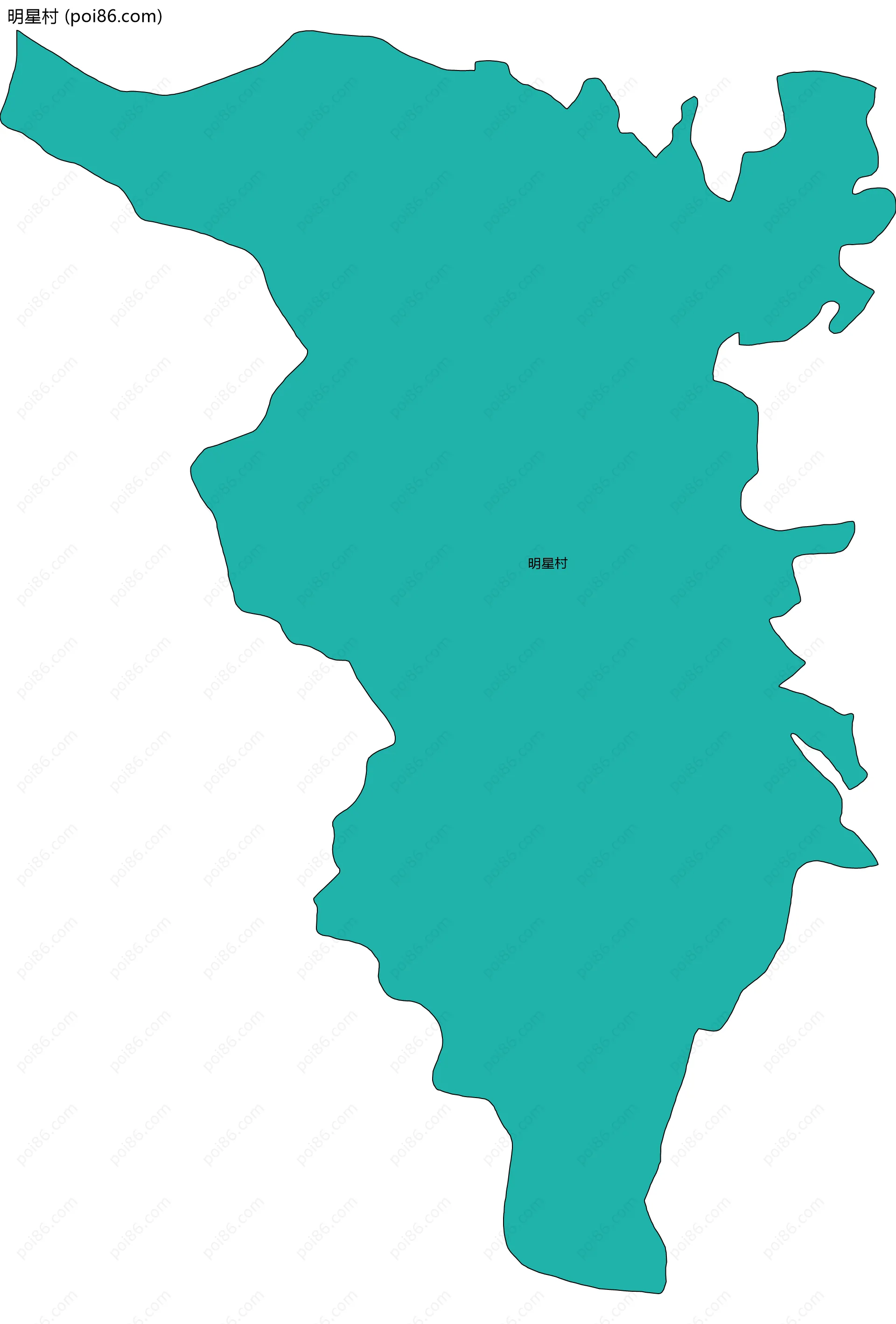 明星村边界地图