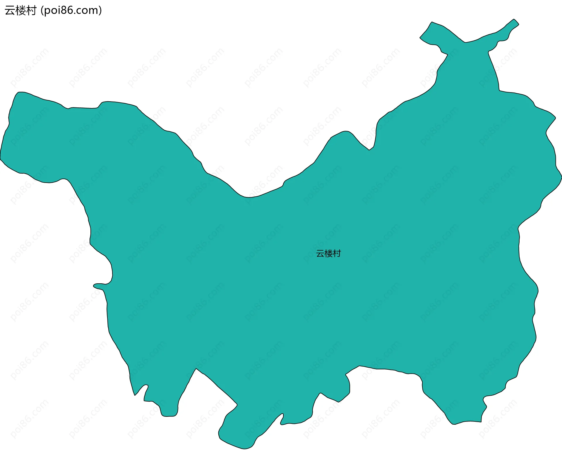 云楼村边界地图
