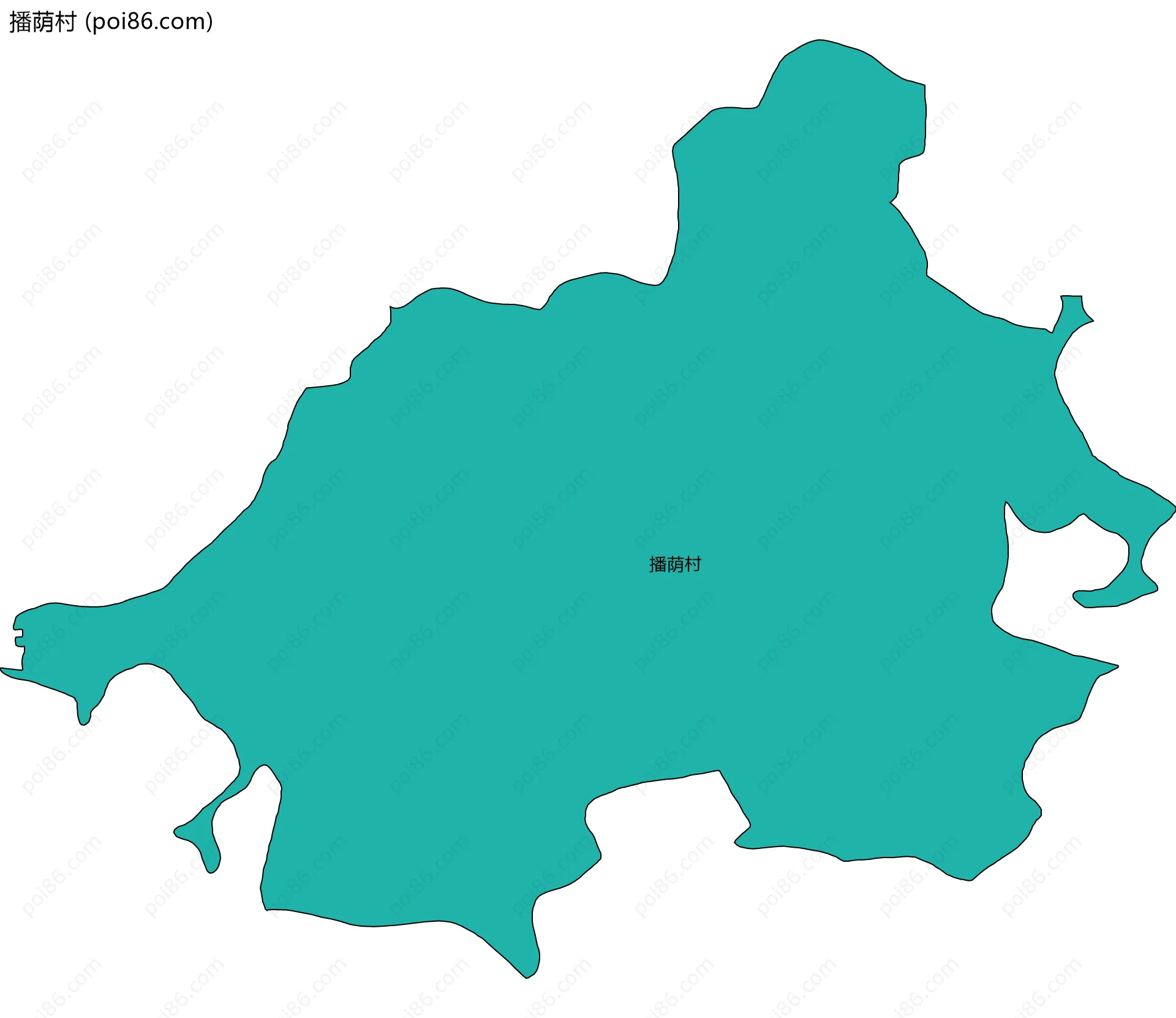 播荫村边界地图