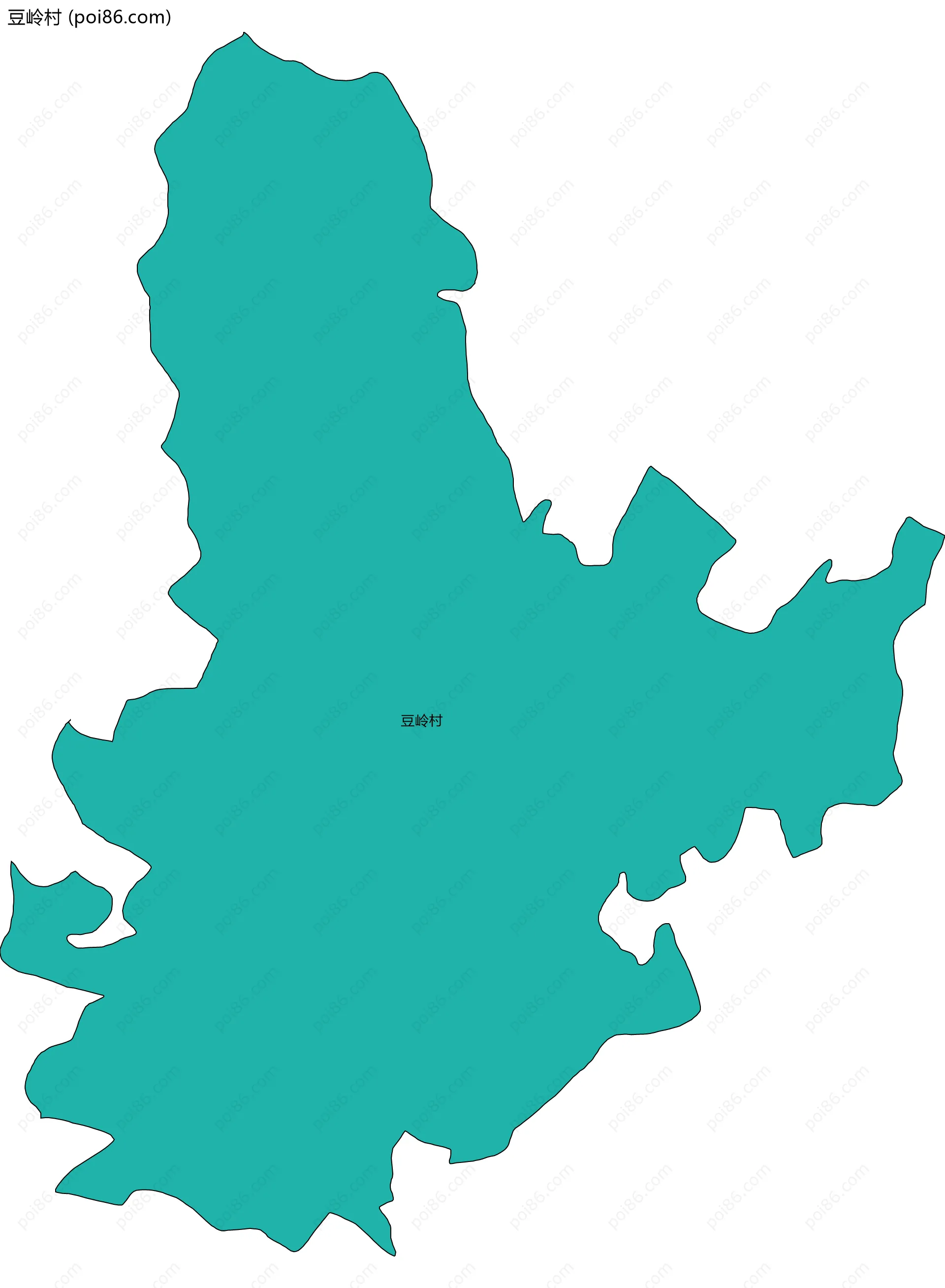 豆岭村边界地图