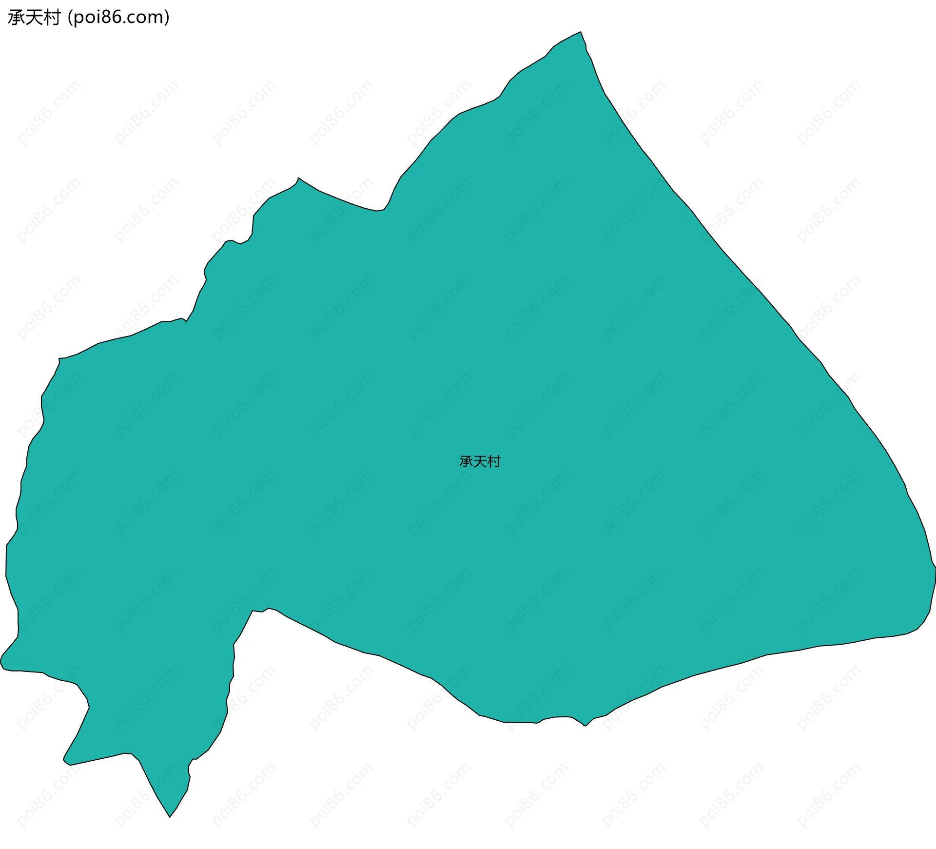 承天村边界地图