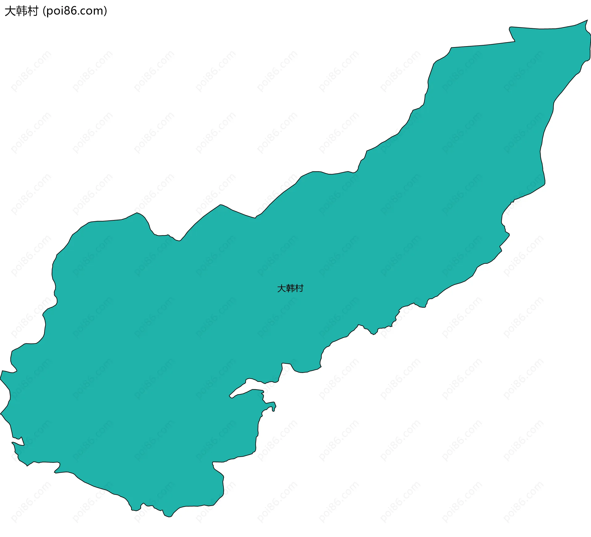 大韩村边界地图
