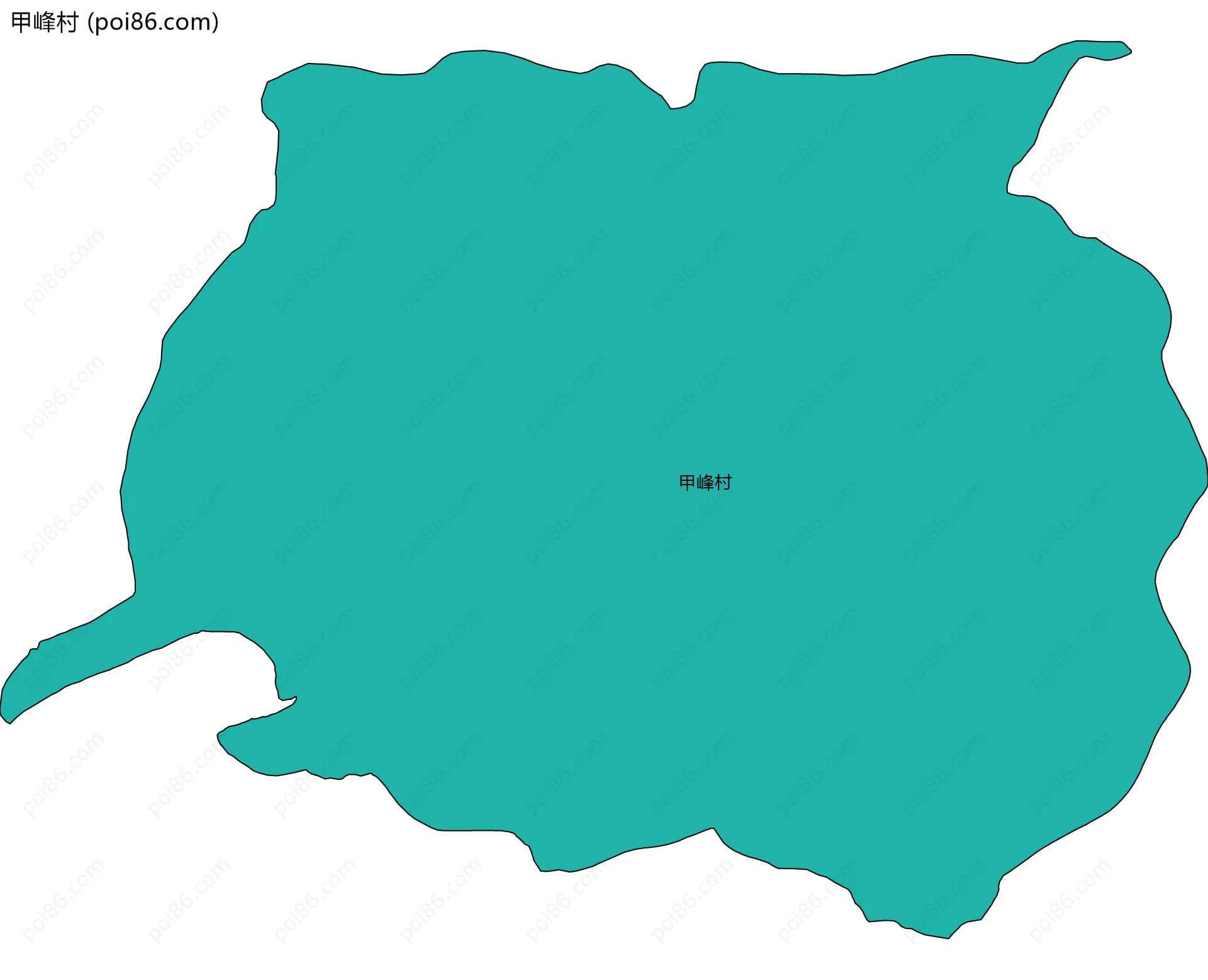 甲峰村边界地图