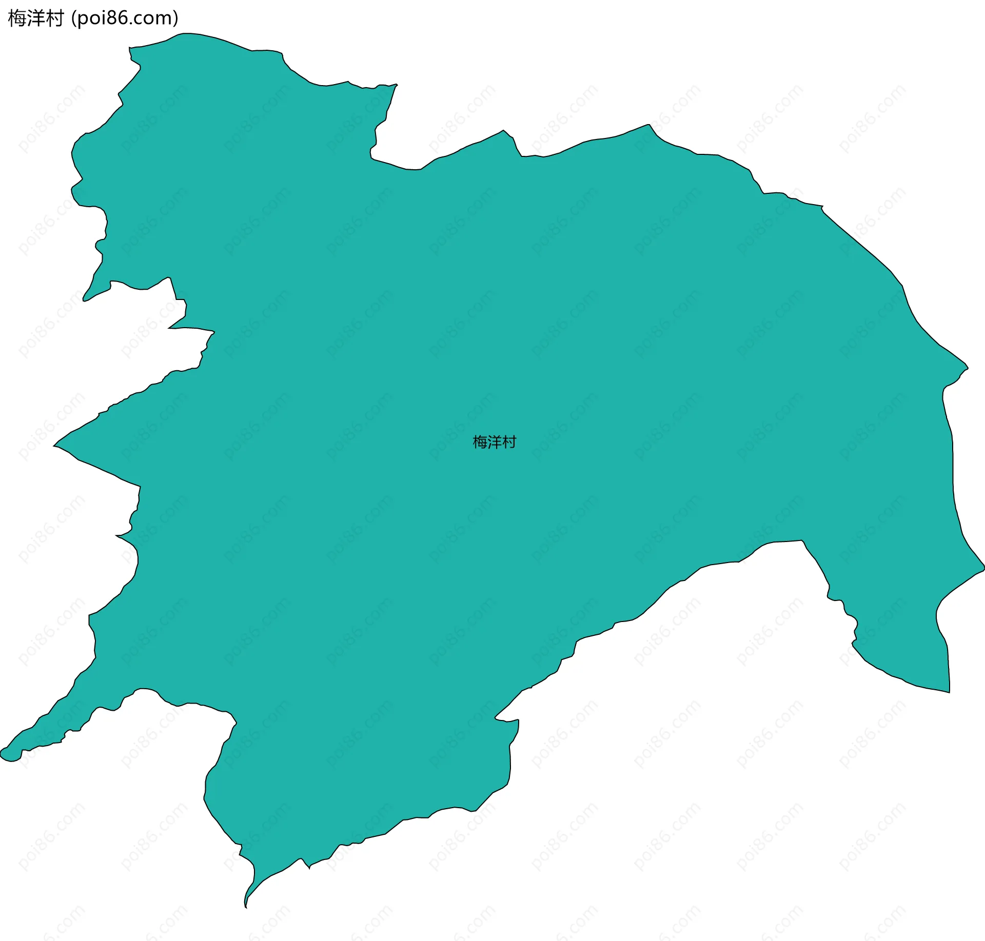 梅洋村边界地图
