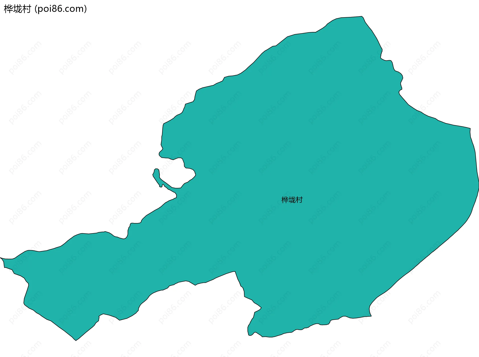 桦垅村边界地图