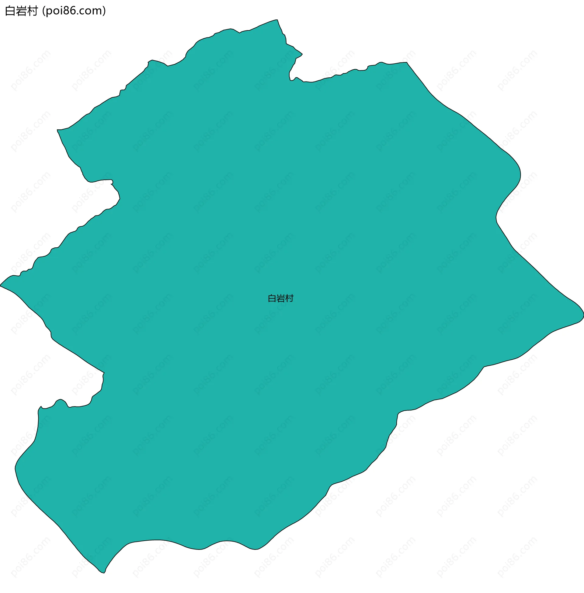 白岩村边界地图