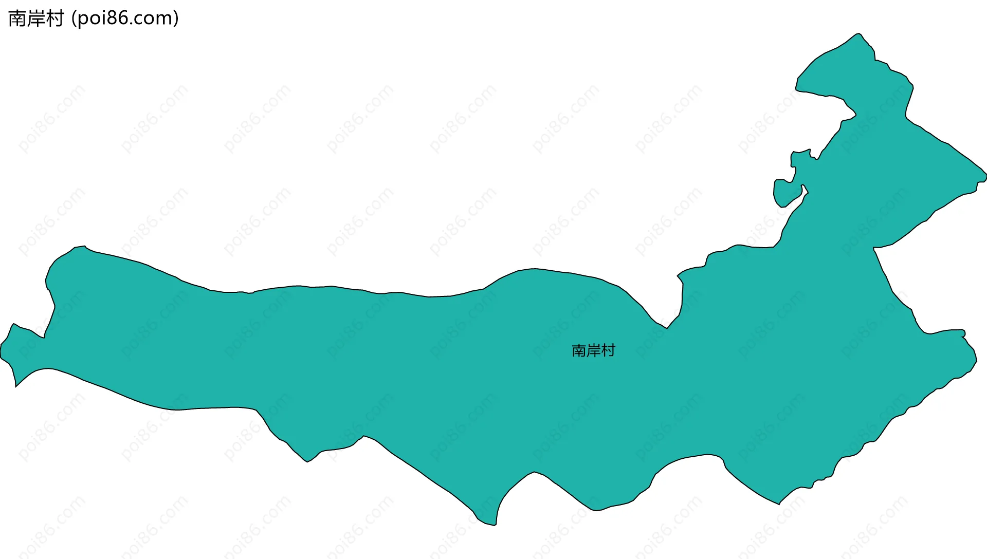 南岸村边界地图