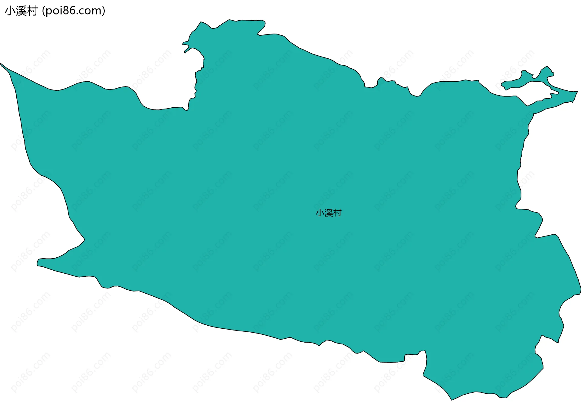 小溪村边界地图