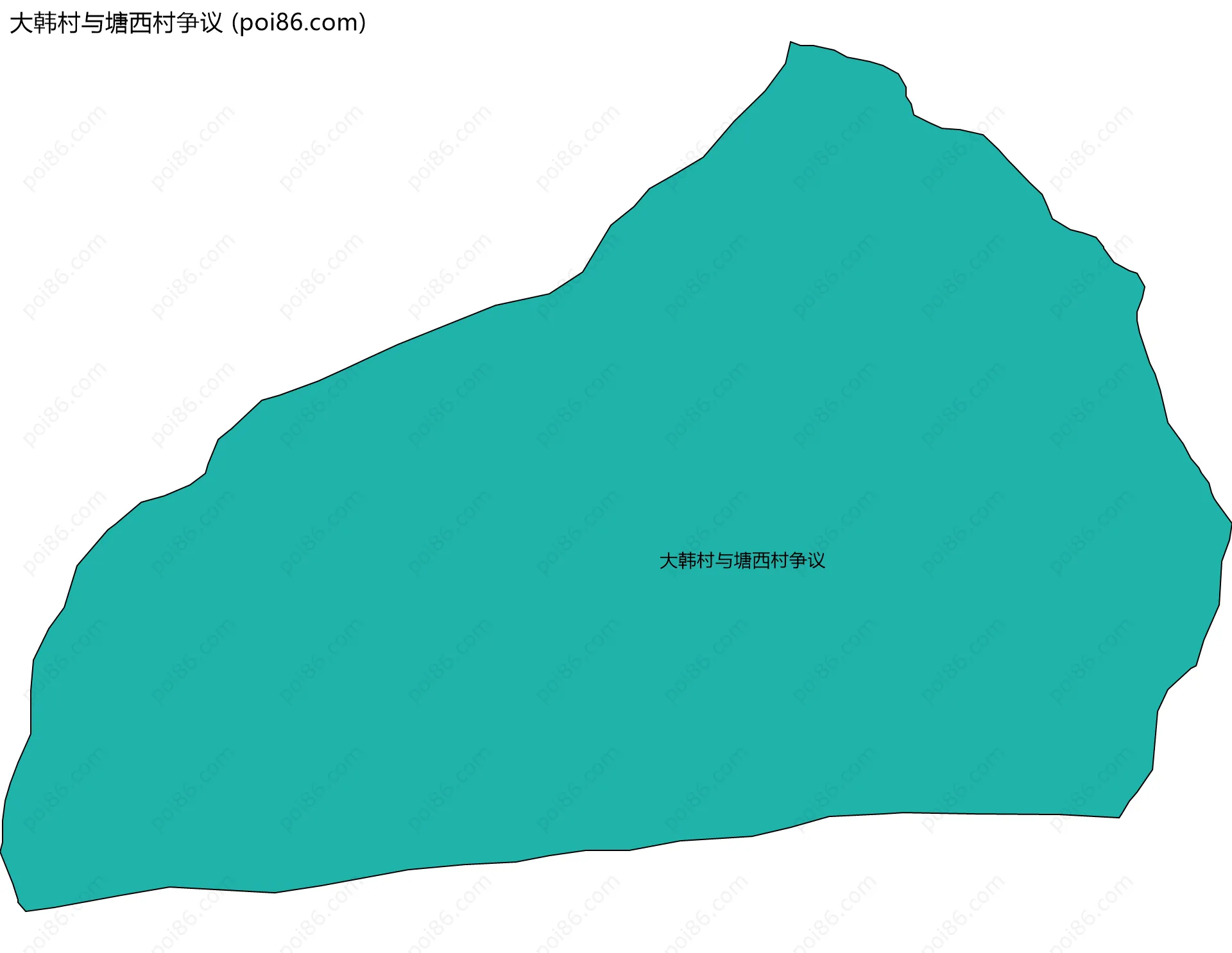 大韩村与塘西村争议边界地图