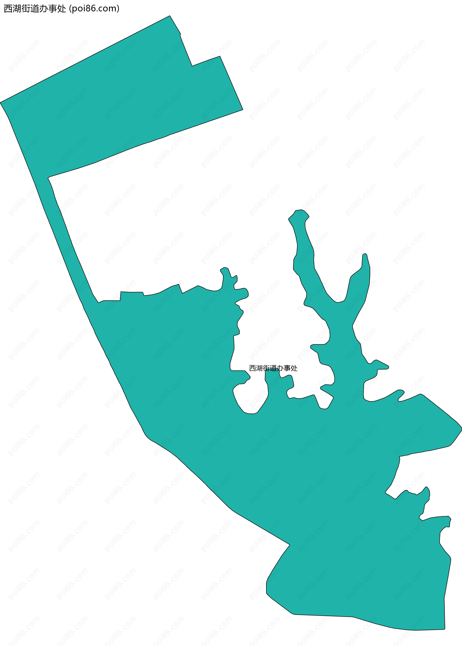 西湖街道办事处边界地图