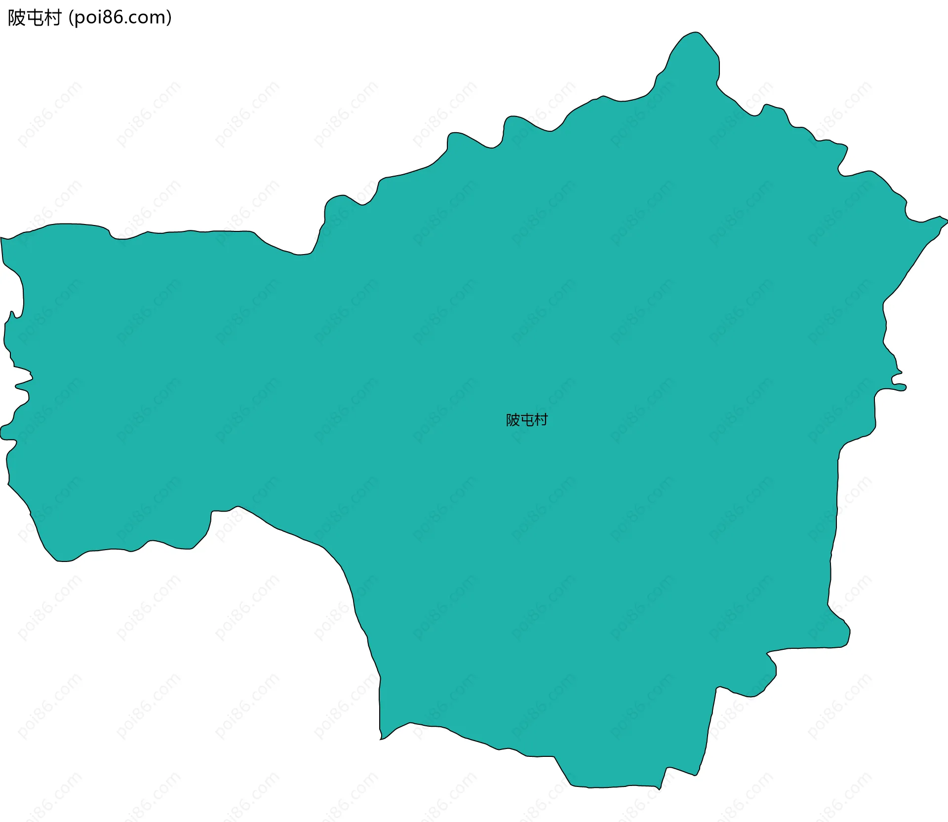 陂屯村边界地图