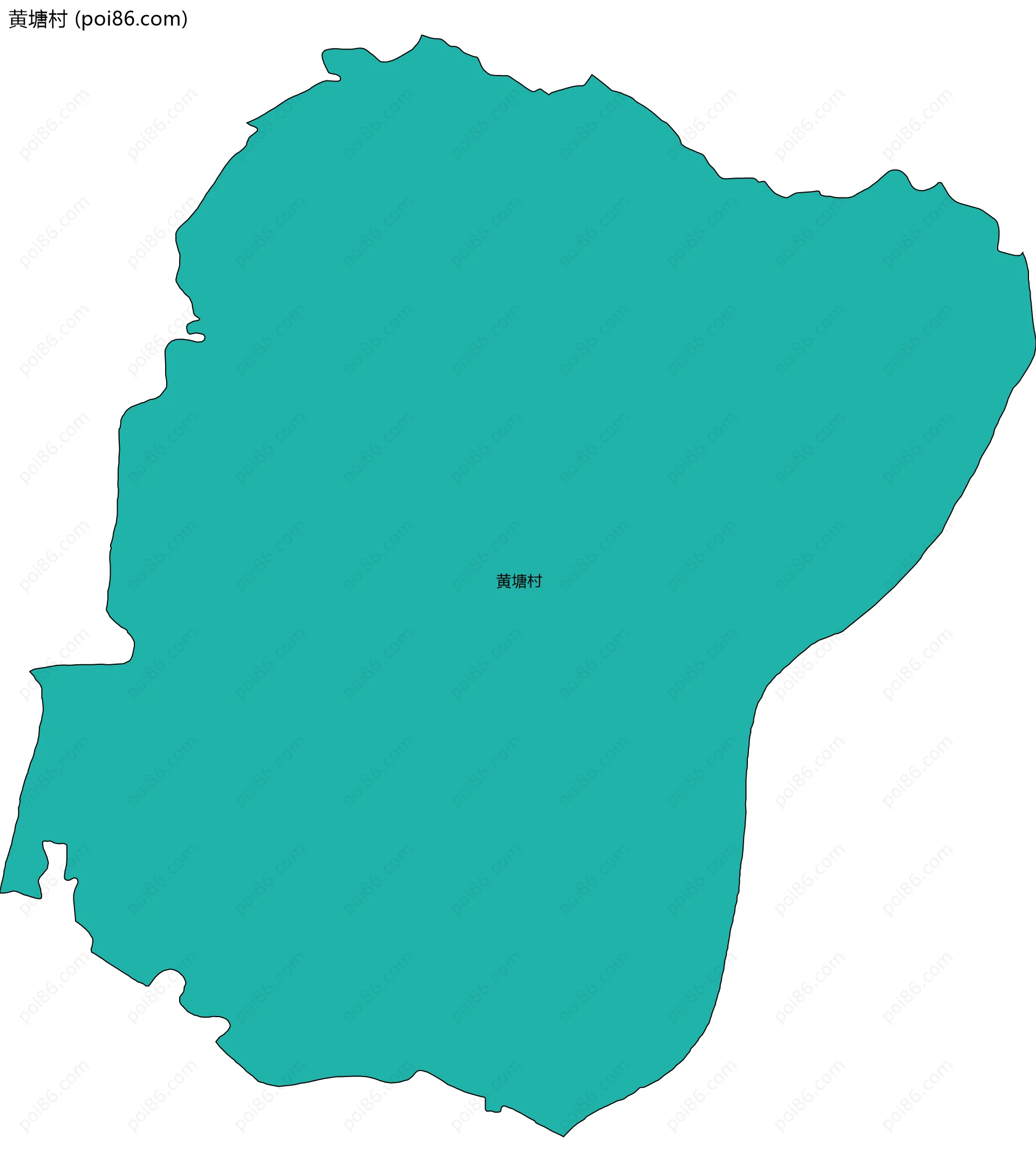 黄塘村边界地图