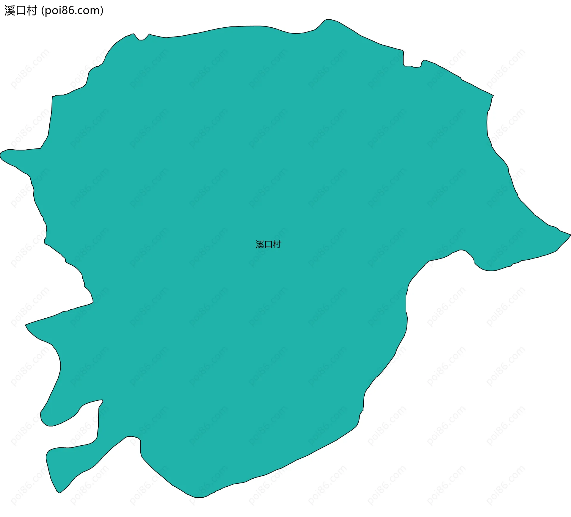 溪口村边界地图