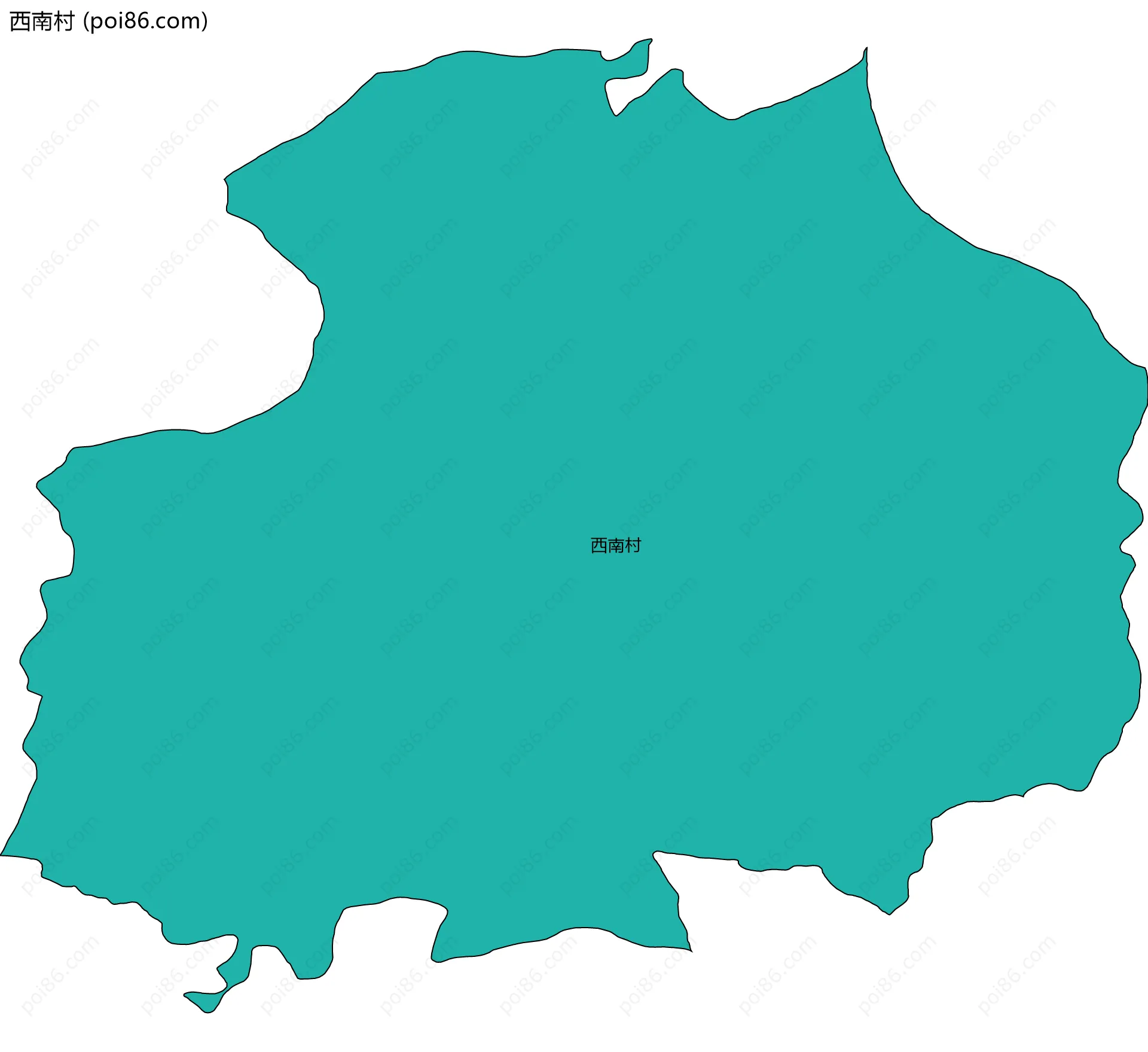 西南村边界地图