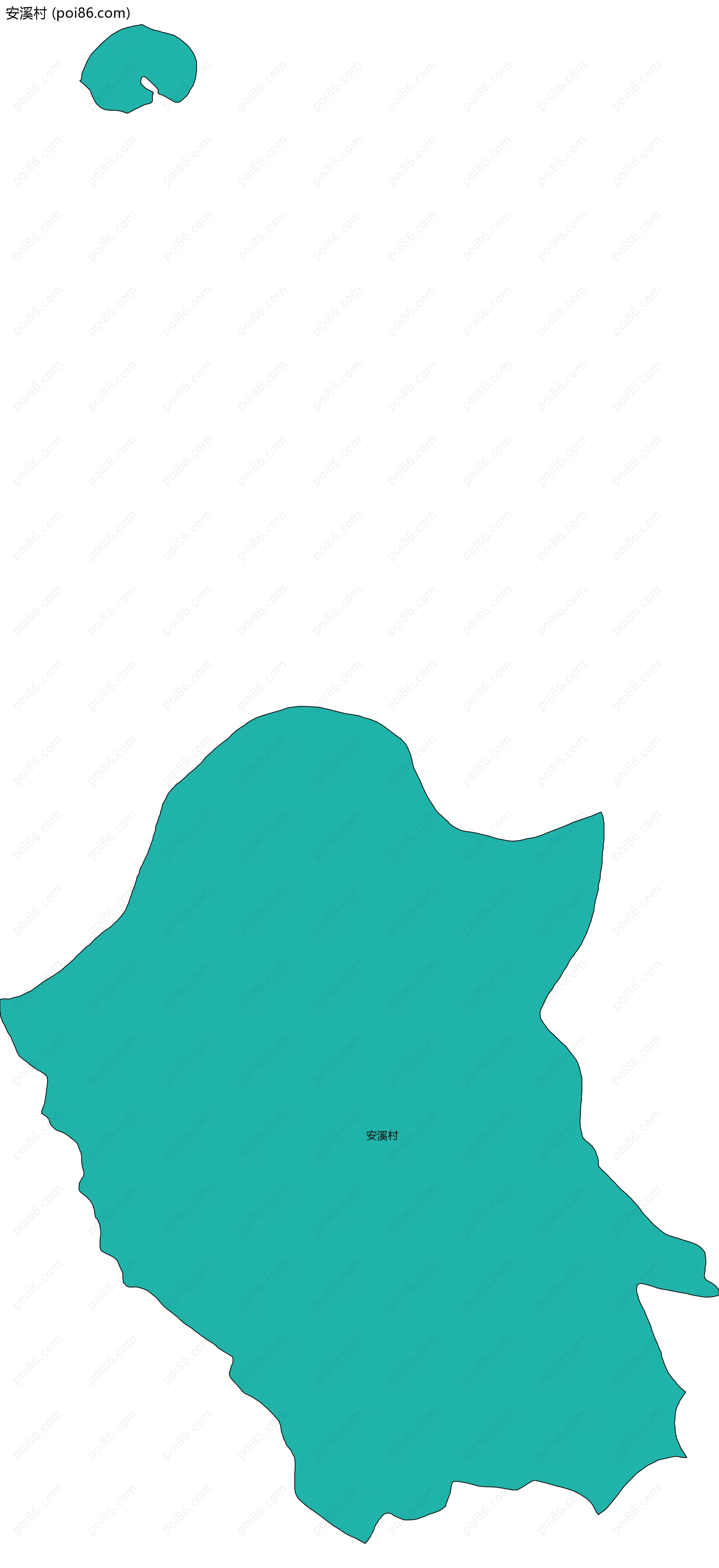 安溪村边界地图