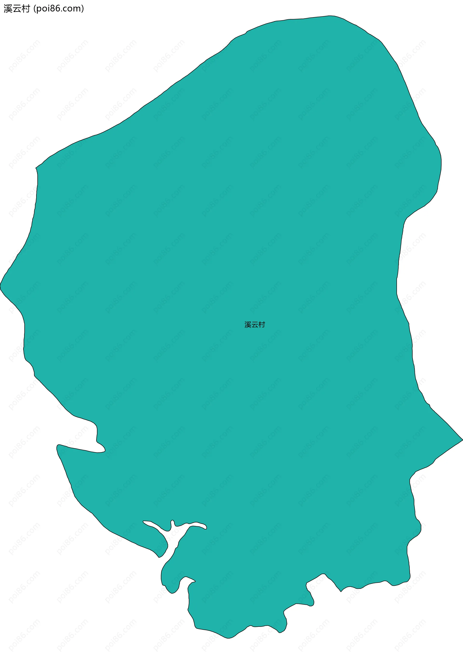 溪云村边界地图