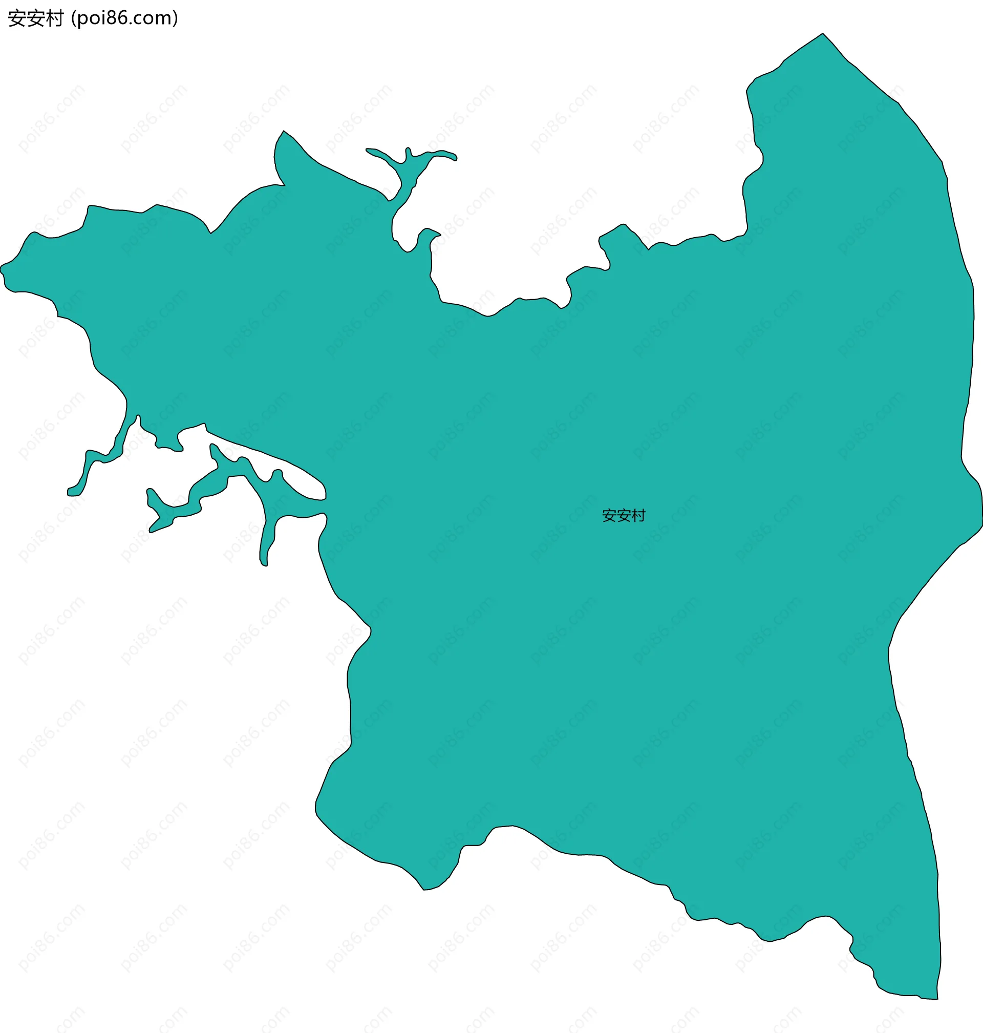 安安村边界地图