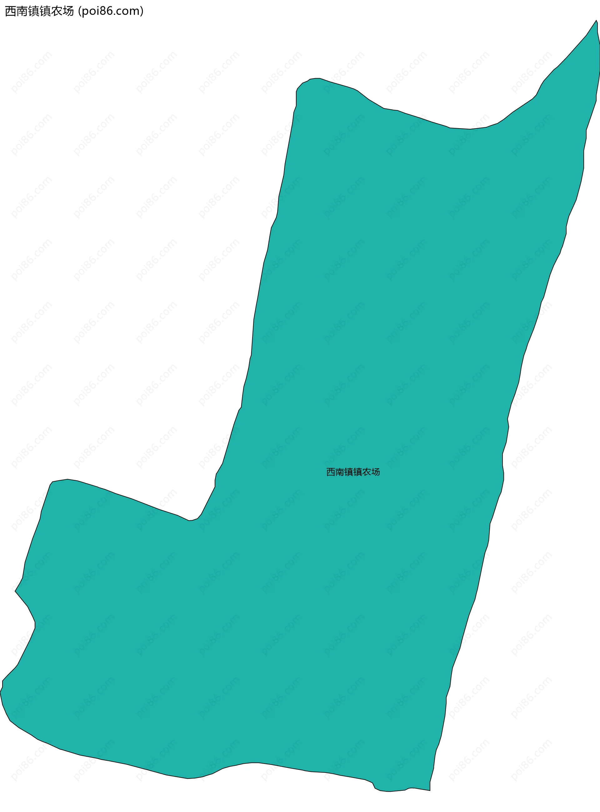 西南镇镇农场边界地图