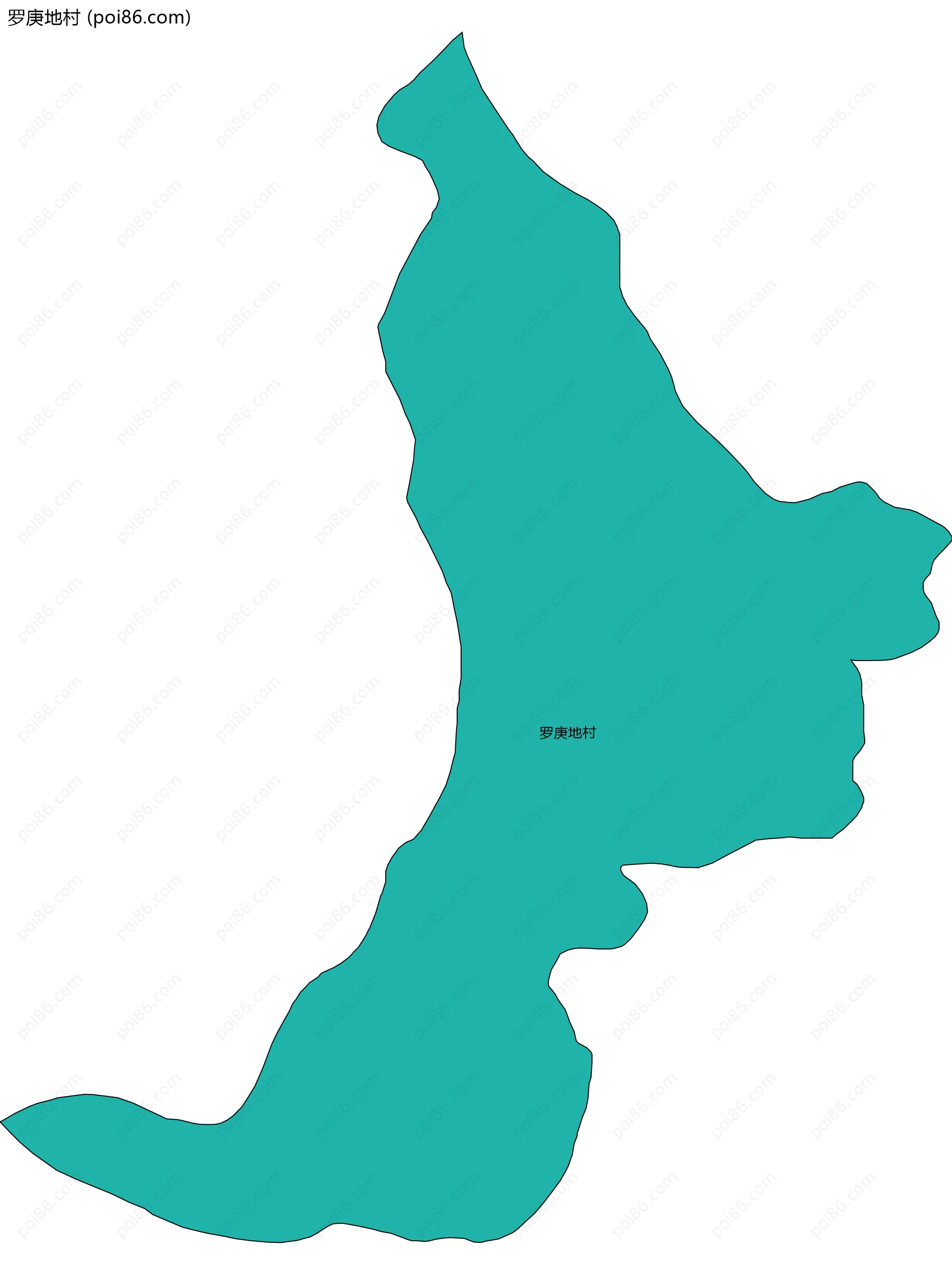 罗庚地村边界地图