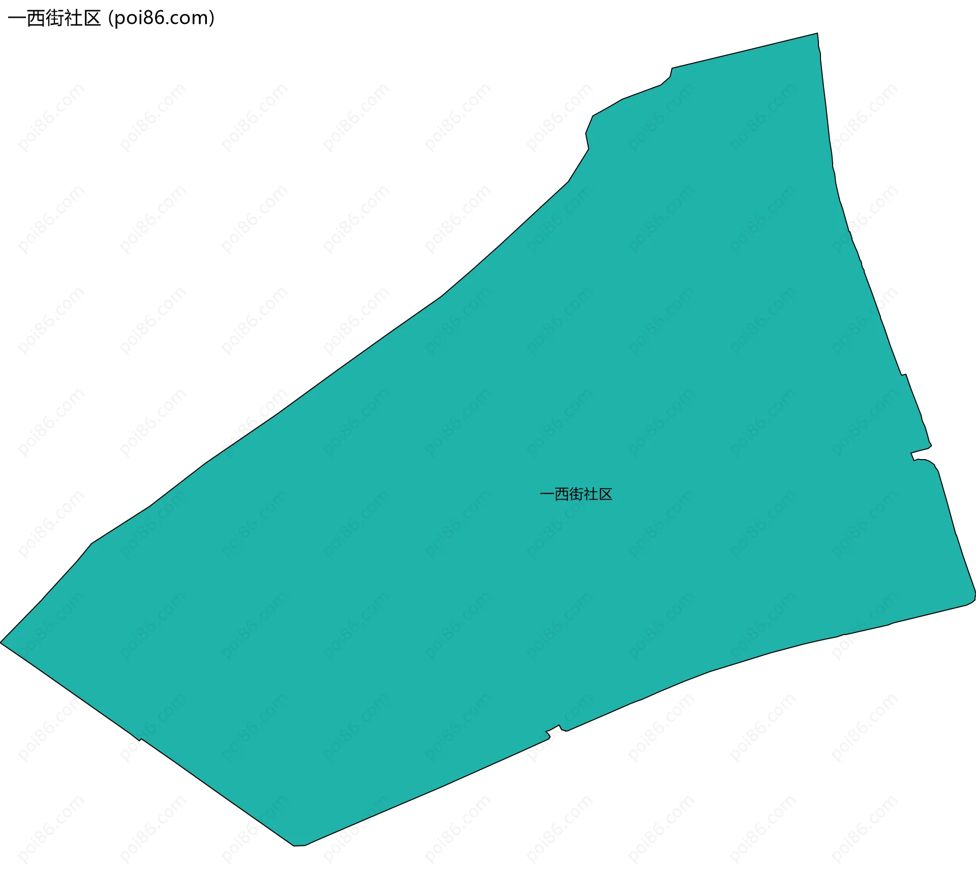 一西街社区边界地图