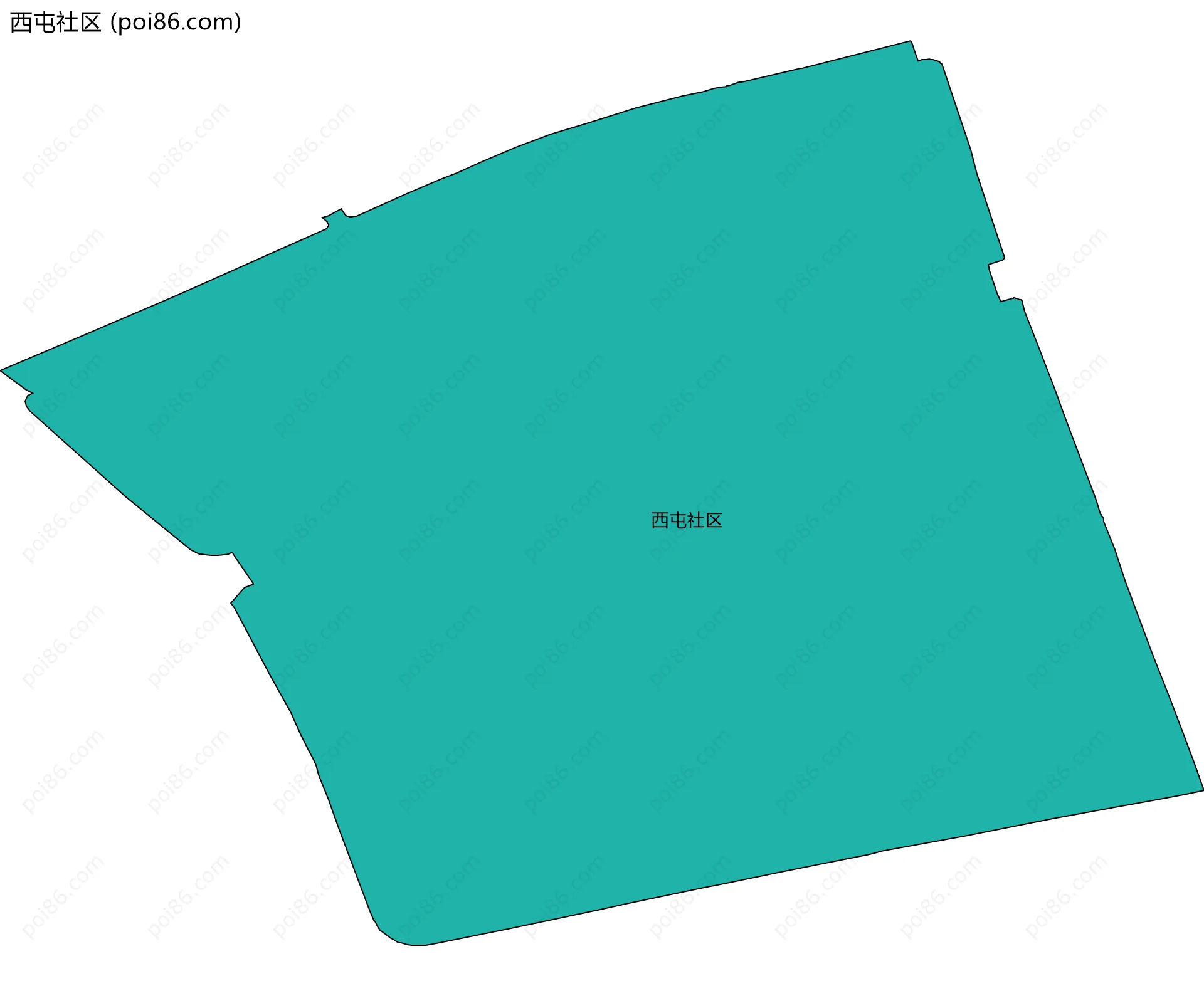 西屯社区边界地图