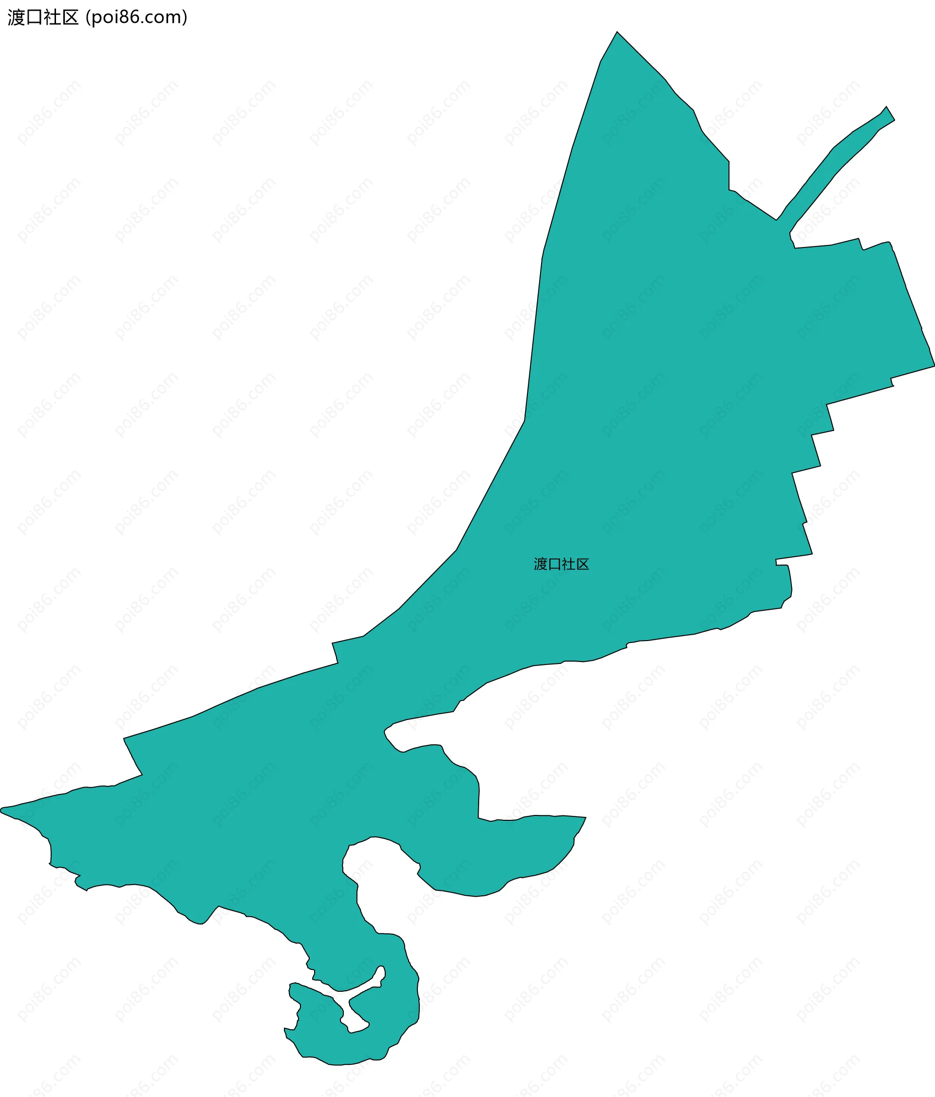 渡口社区边界地图