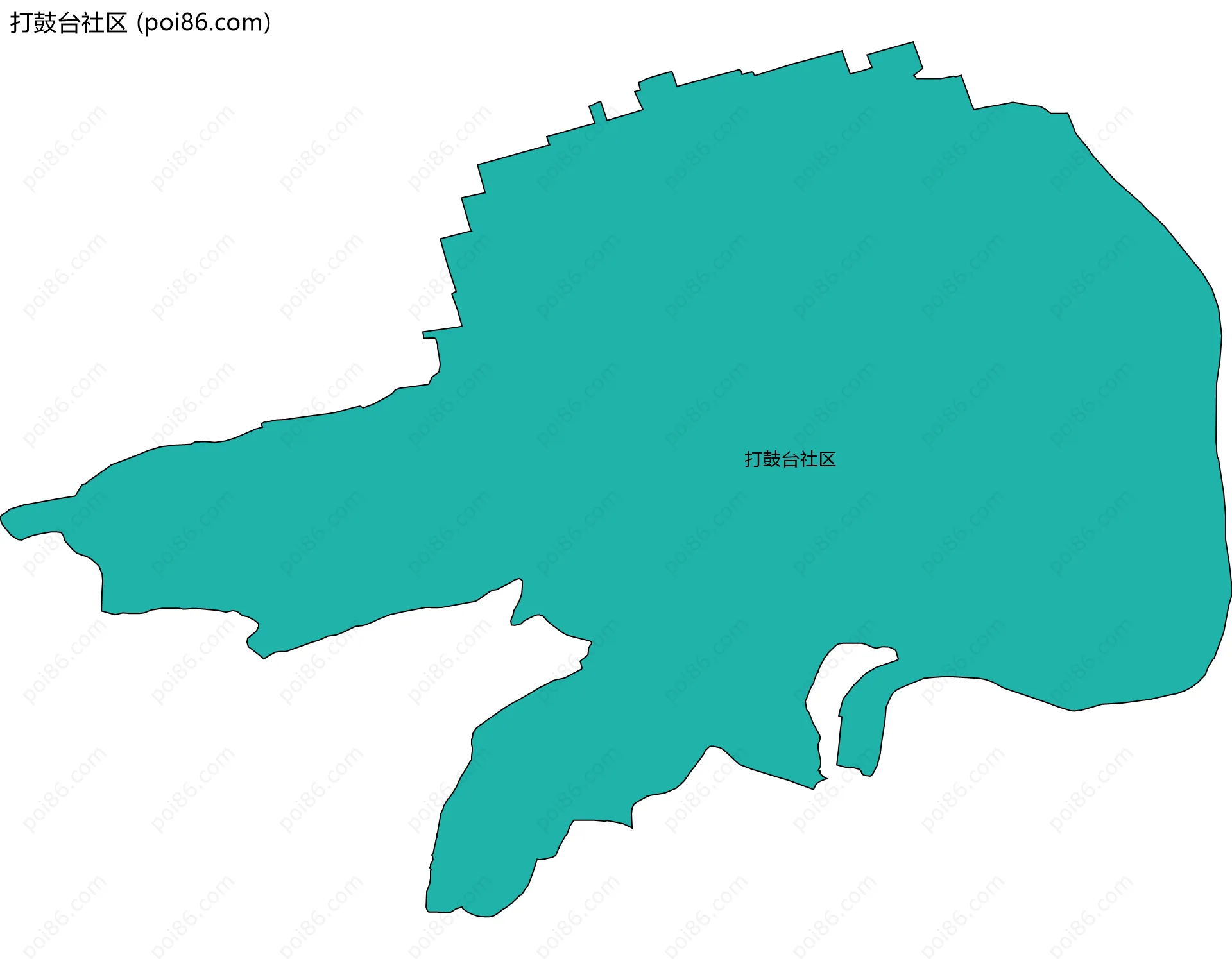 打鼓台社区边界地图