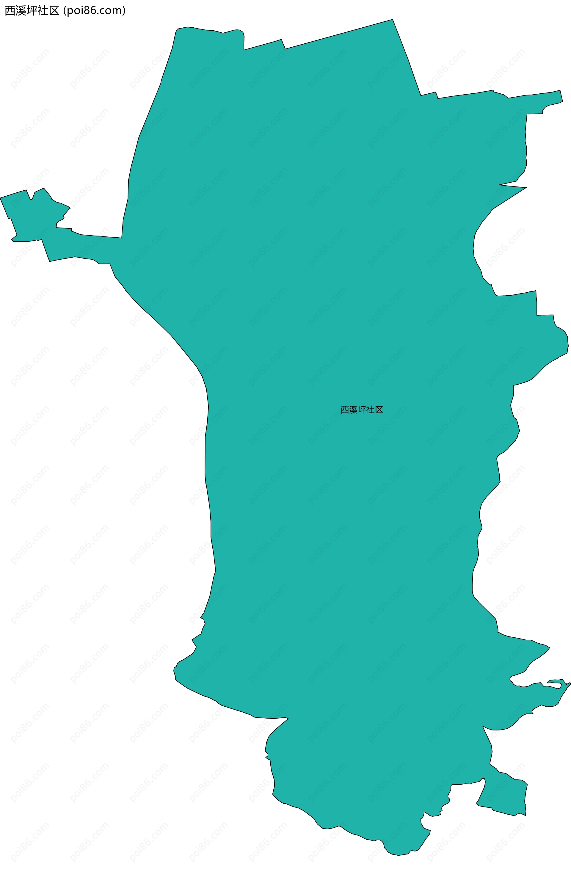 西溪坪社区边界地图