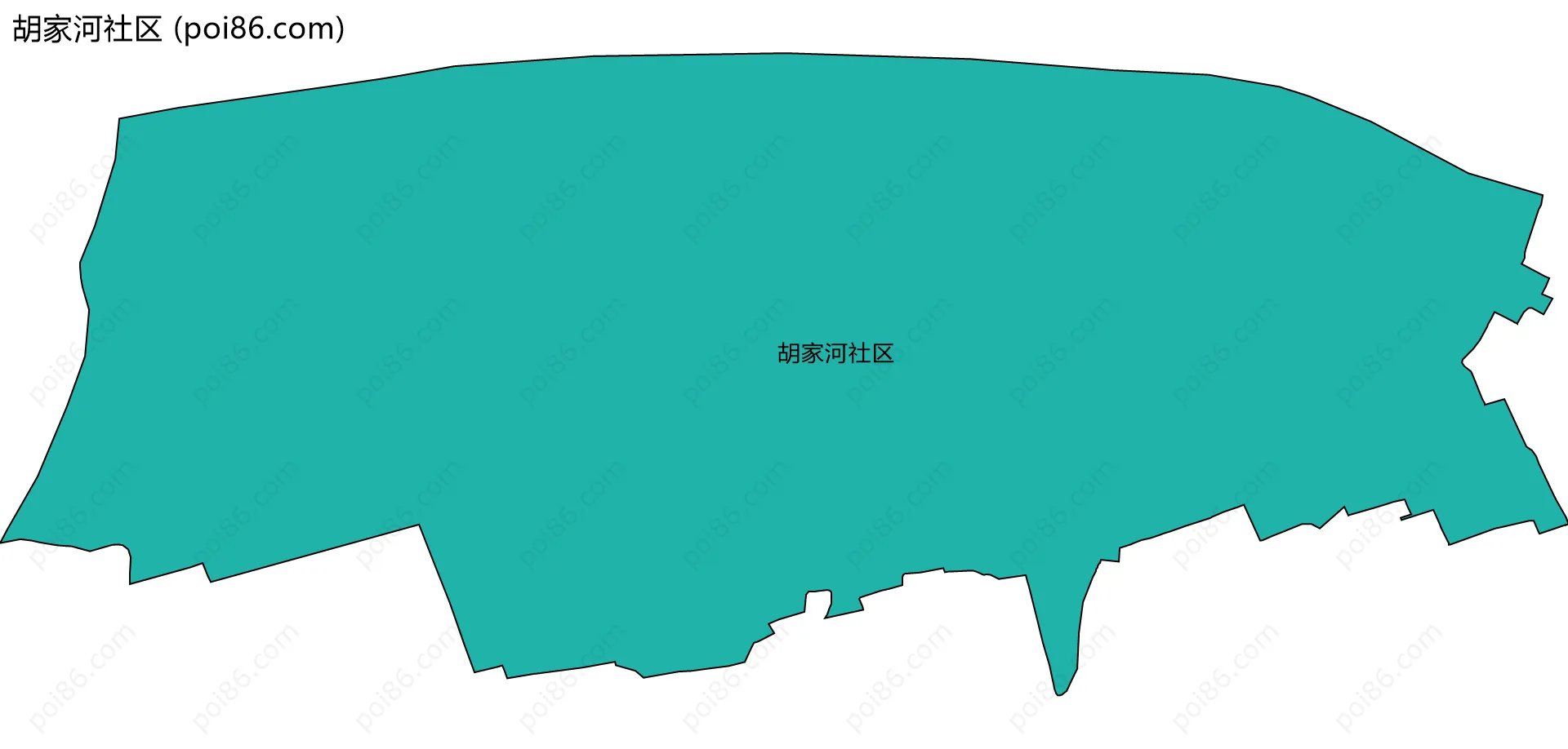 胡家河社区边界地图