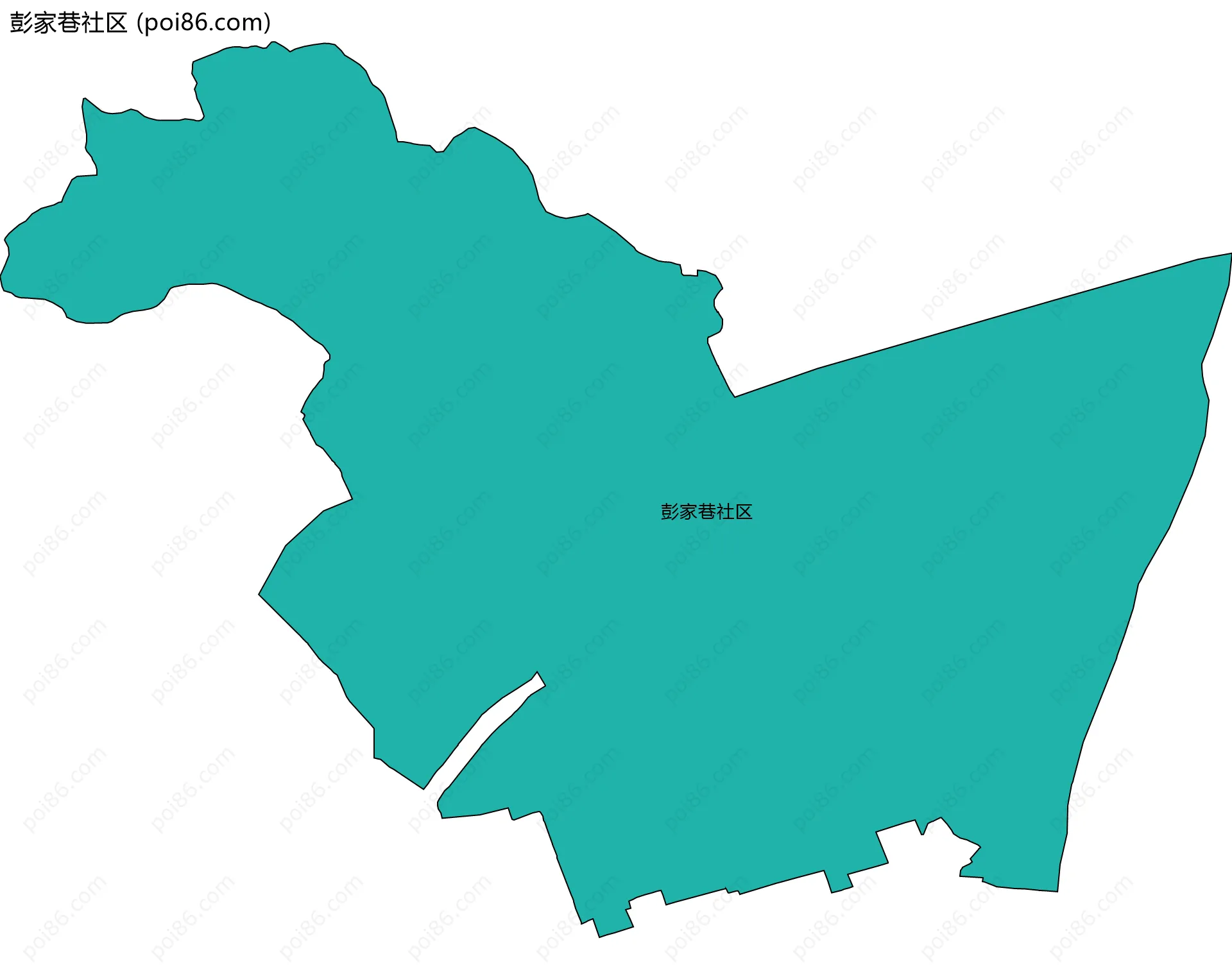 彭家巷社区边界地图