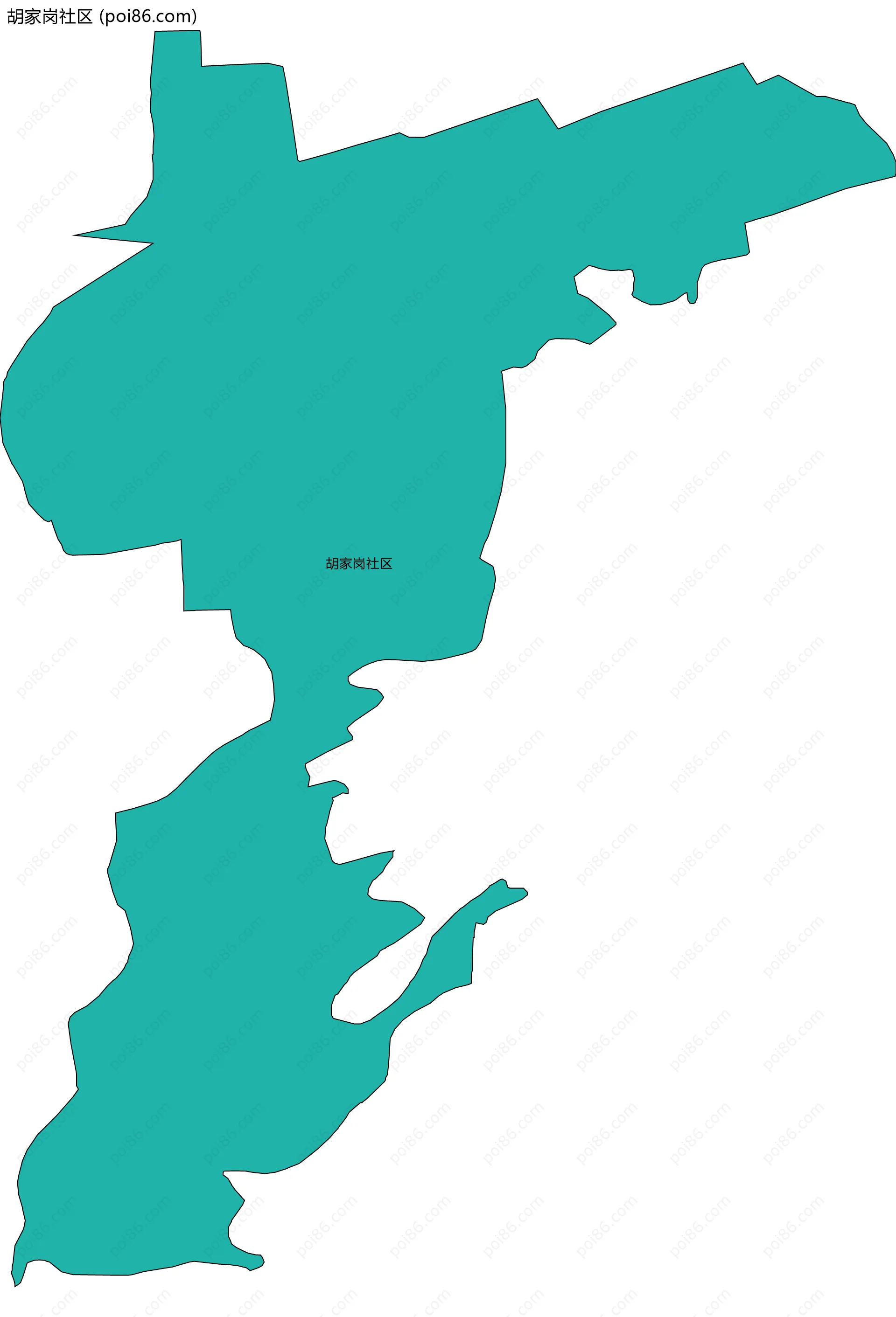 胡家岗社区边界地图